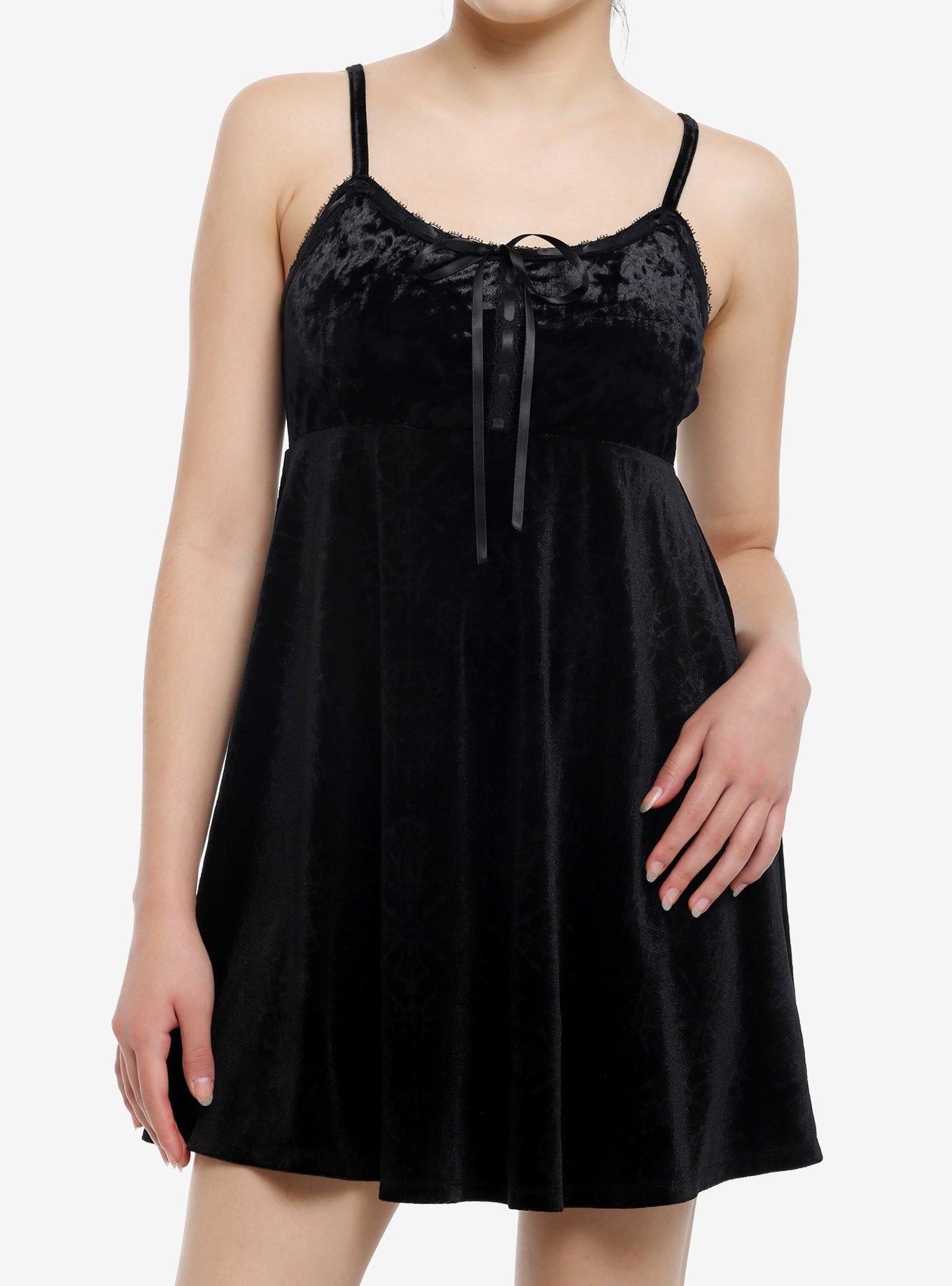 Cosmic Aura Witch Symbol Debossed Velvet Cami Dress, , hi-res