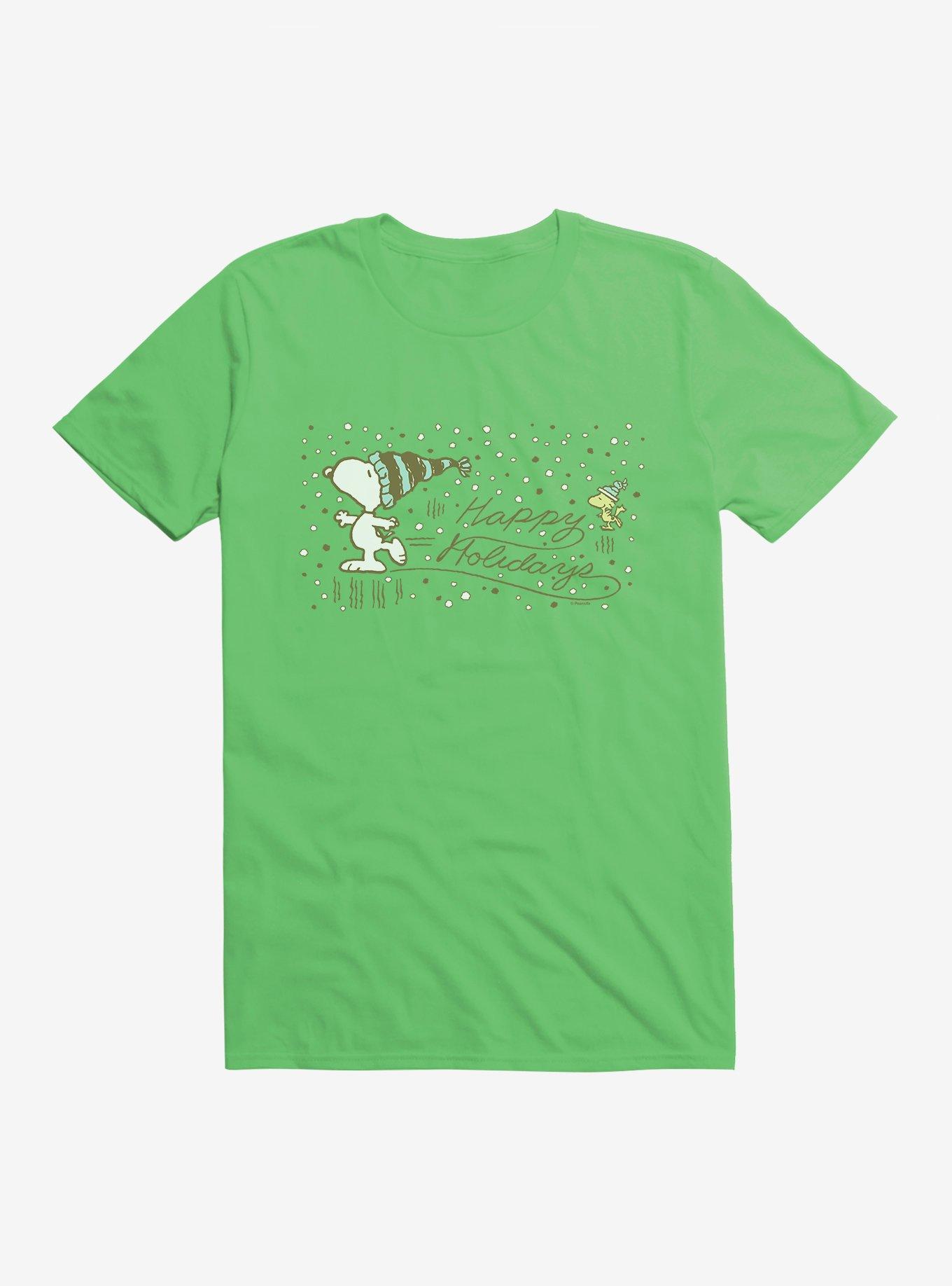 Peanuts Happy Holidays Snoopy T-Shirt, KELLY, hi-res