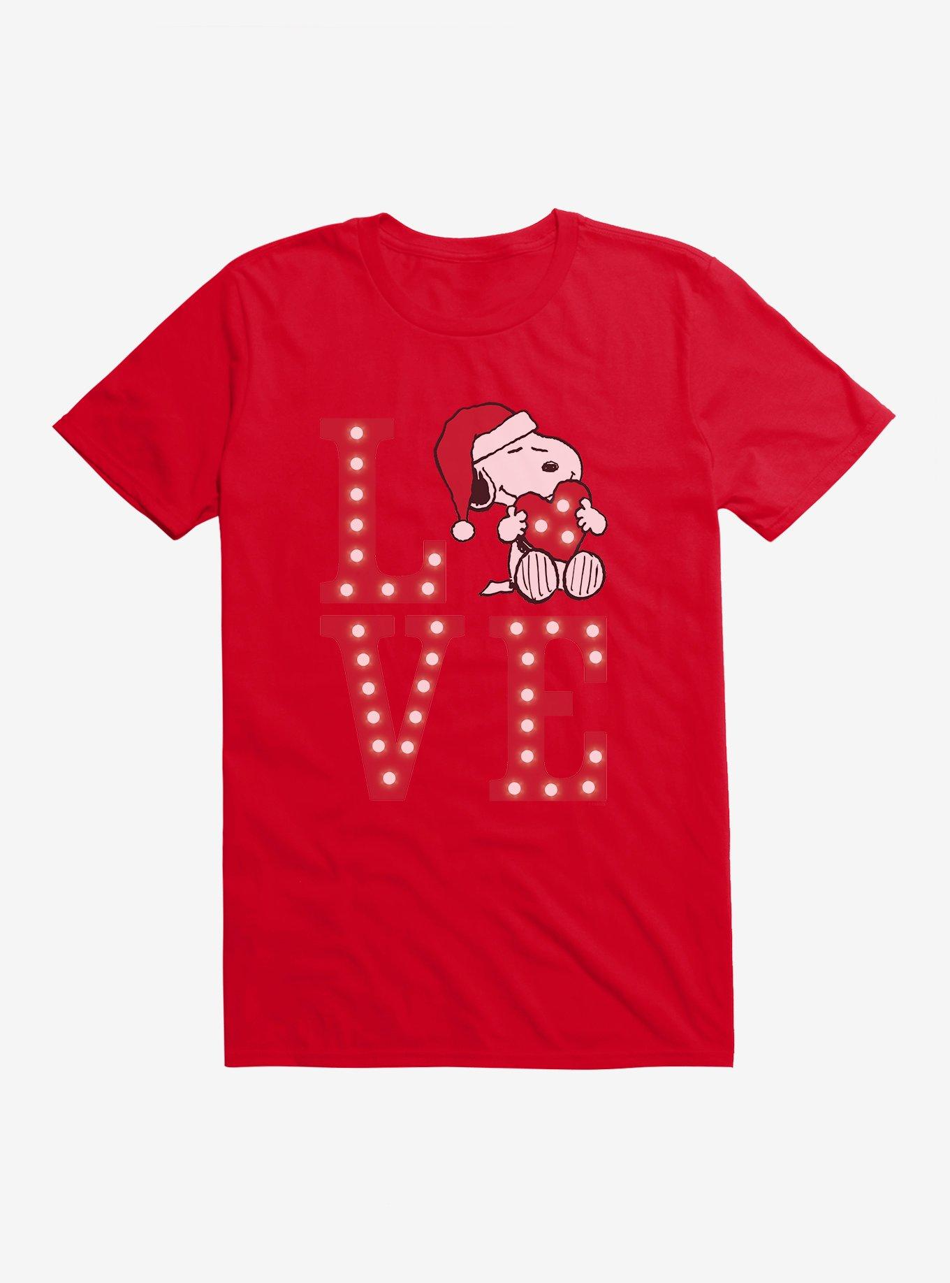 Peanuts Love Snoopy Santa T-Shirt