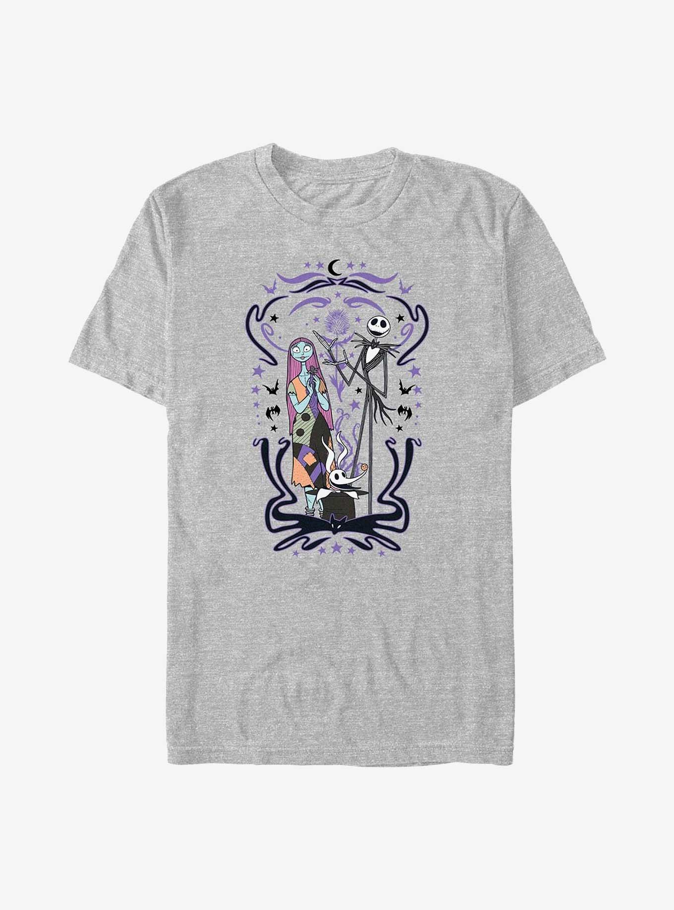 Disney The Nightmare Before Christmas Jack Sally And Zero Big & Tall T-Shirt, ATH HTR, hi-res