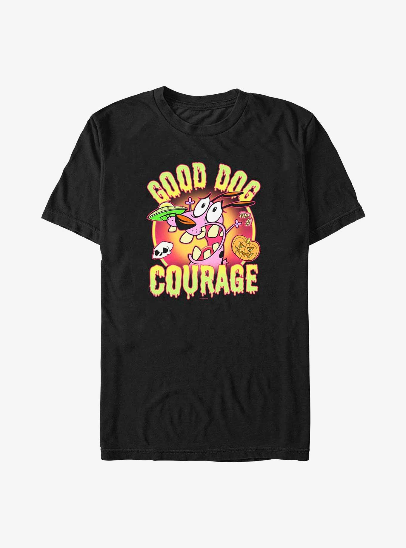 Courage the Cowardly Dog Good Courage Big & Tall T-Shirt, BLACK, hi-res