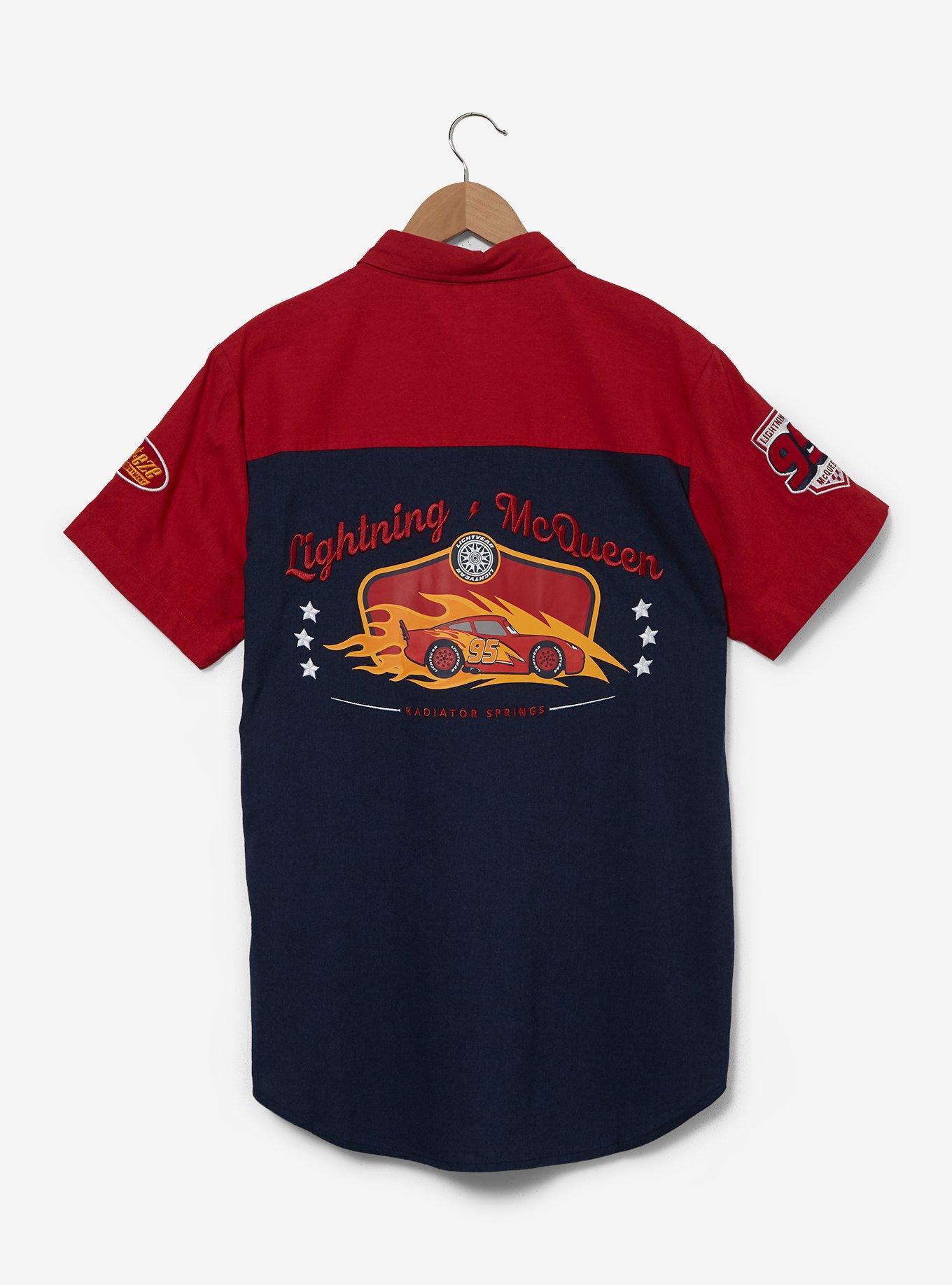 Disney Pixar Cars Lightning McQueen Mechanic Button-Up - BoxLunch Exclusive, , hi-res