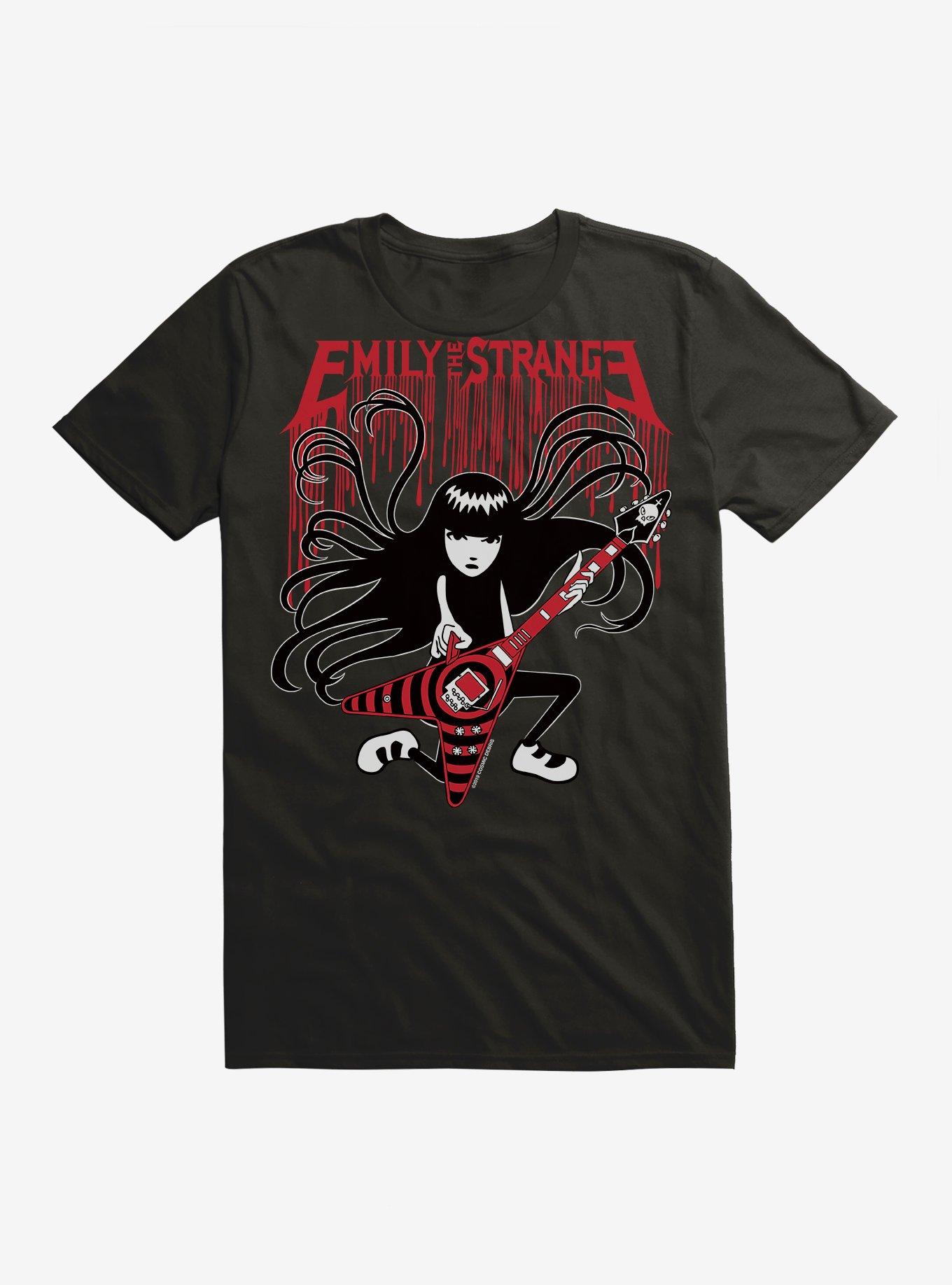 Emily The Strange Guitar Black T-Shirt