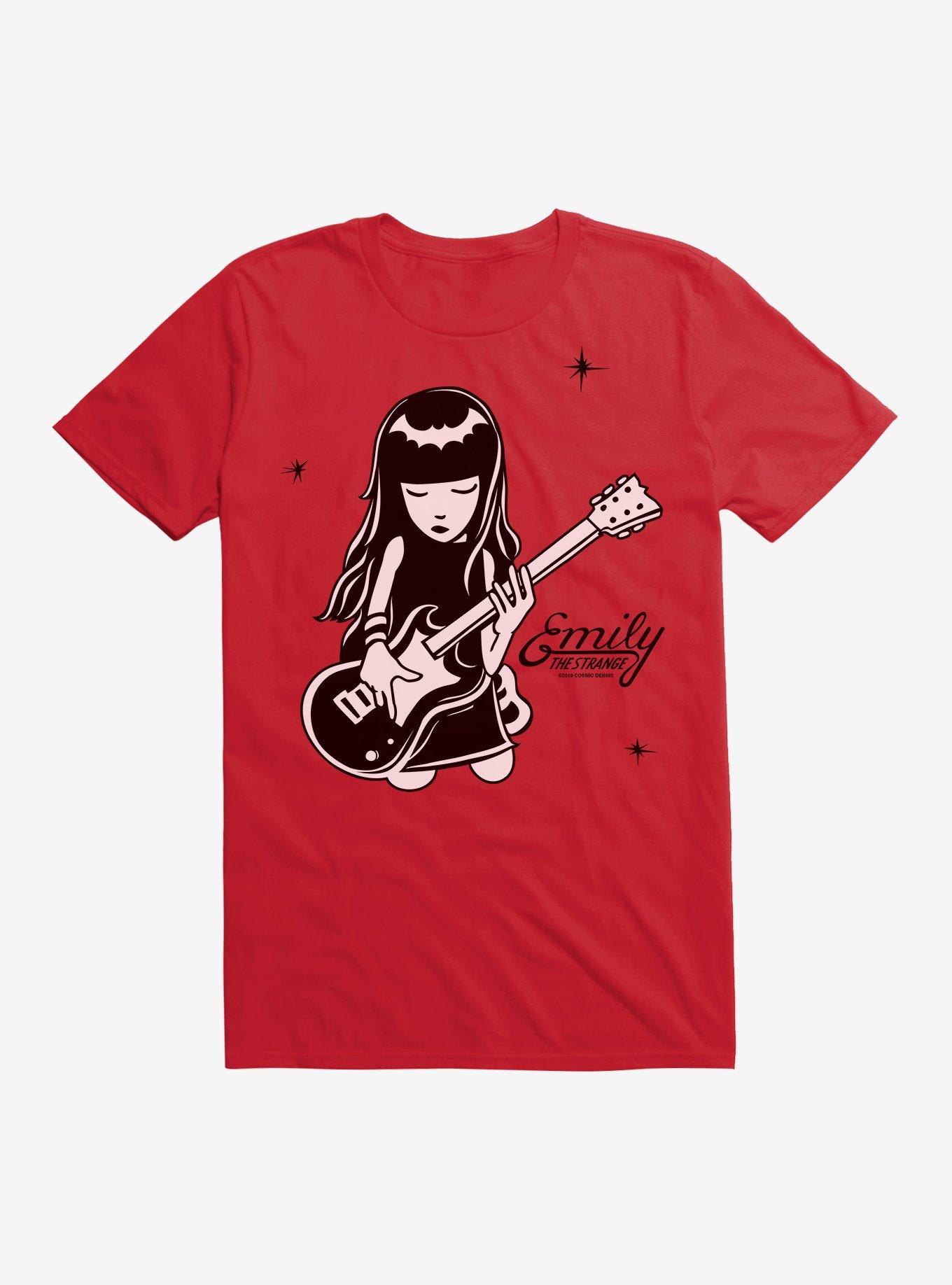 Emily The Strange Poster T-Shirt, RED, hi-res