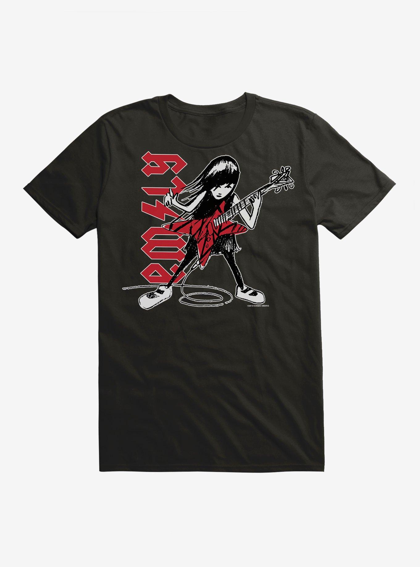 Emily The Strange Emily Guitar T-Shirt, , hi-res
