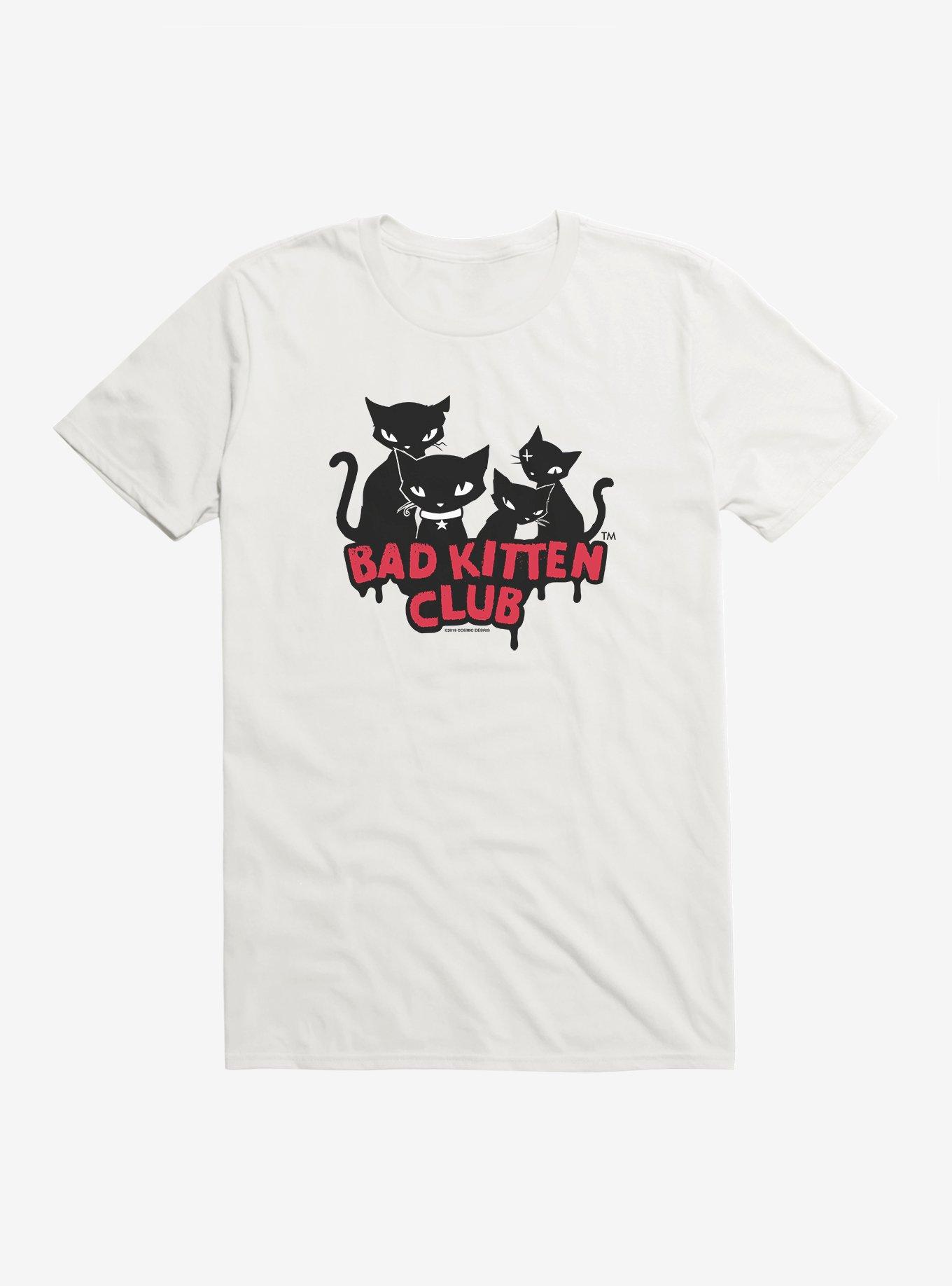 Emily The Strange Bad Kitten Club T-Shirt, WHITE, hi-res