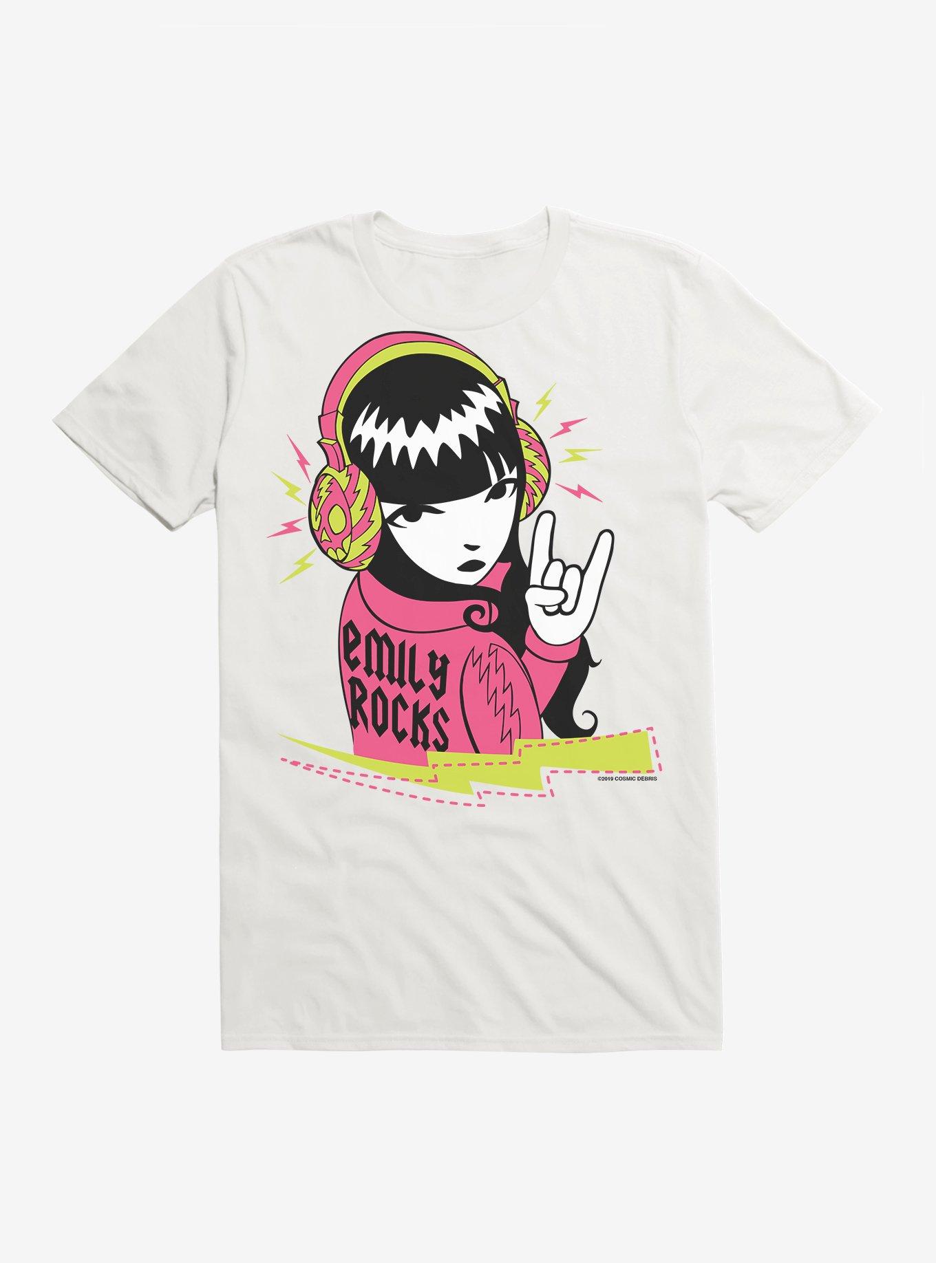 Emily The Strange Emily Rocks Lightning Bolt T-Shirt