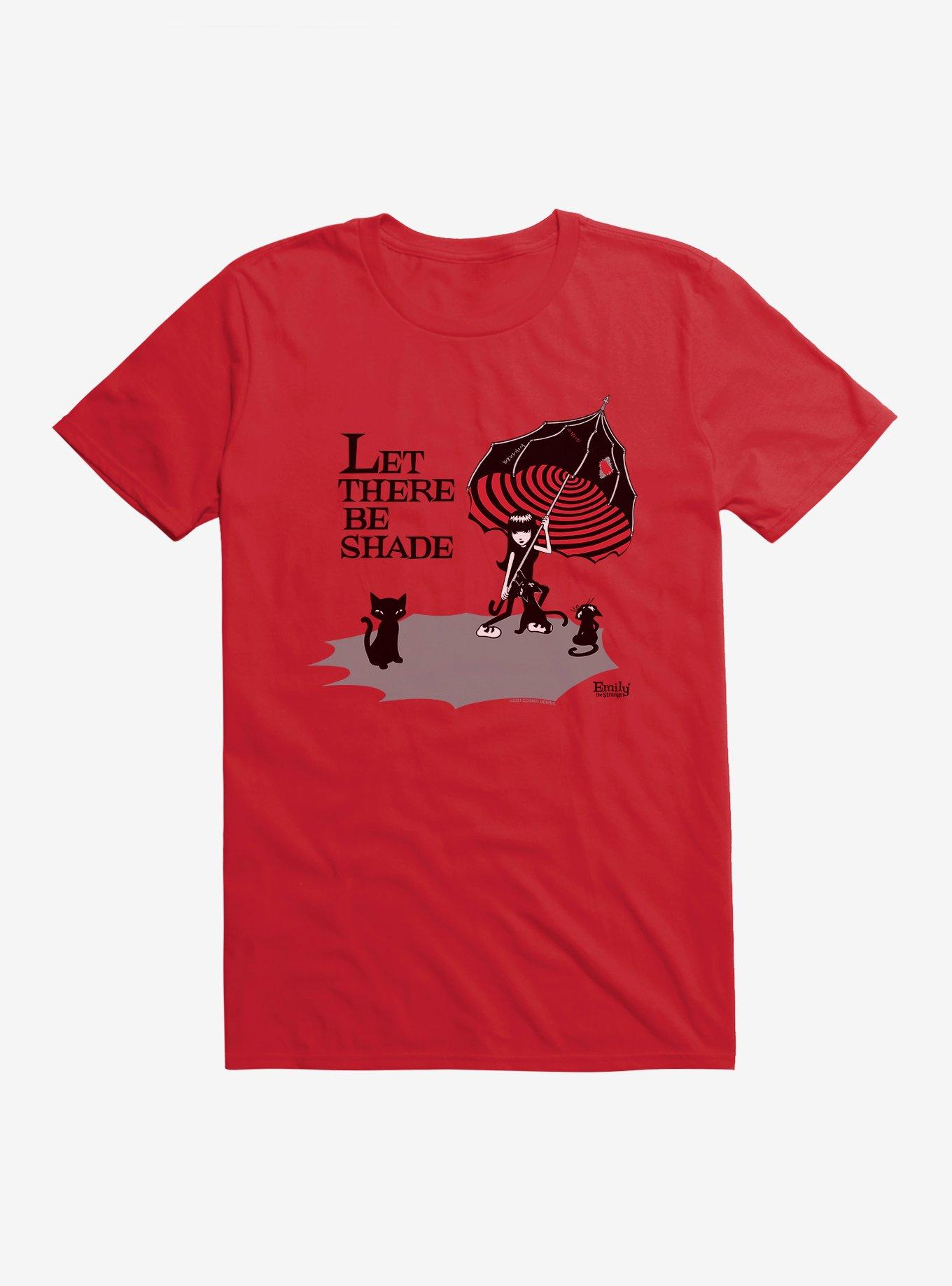 Emily The Strange Let There Be Shade T-Shirt, RED, hi-res