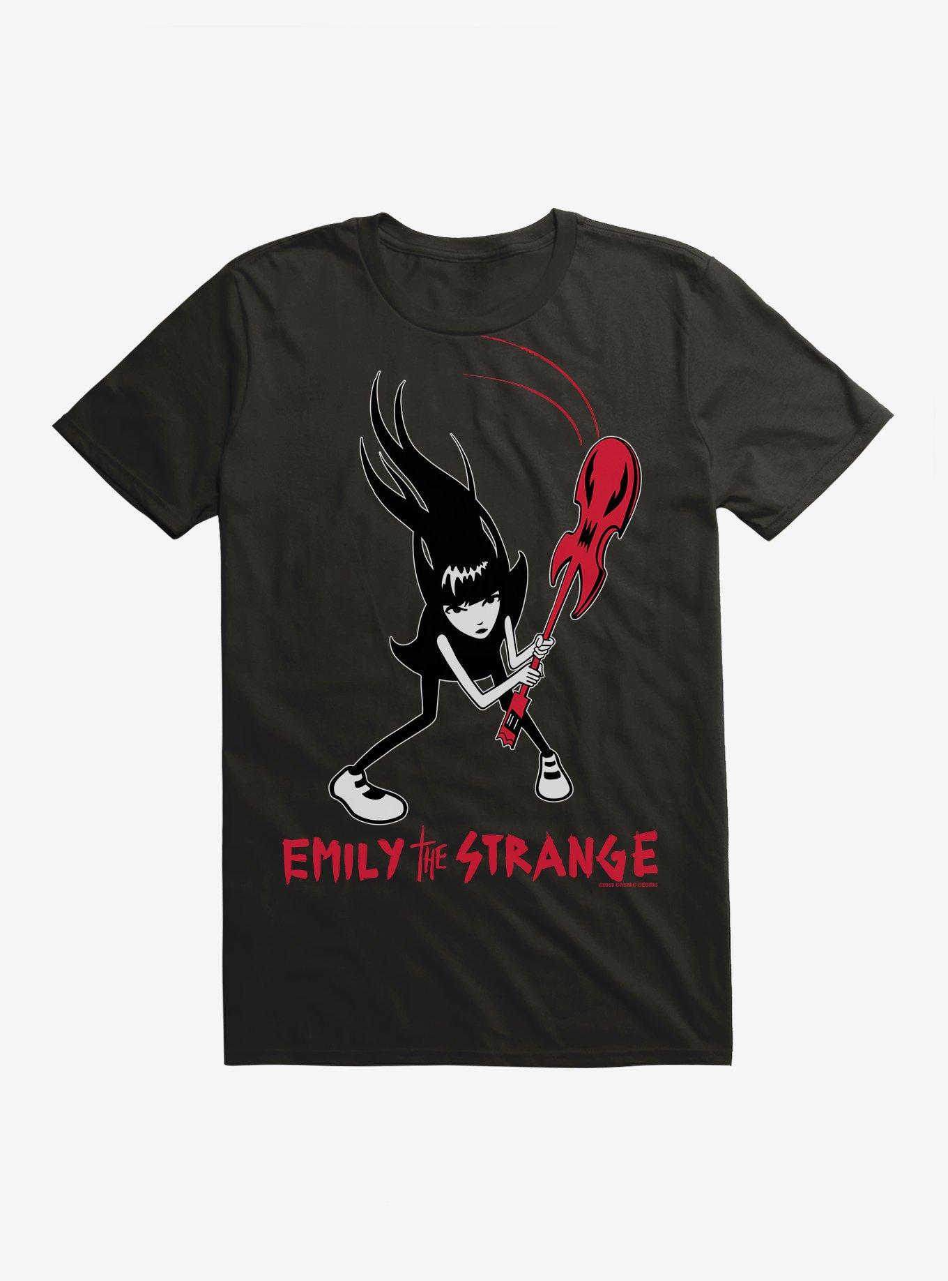 Emily The Strange Guitar Slam Black T-Shirt, , hi-res