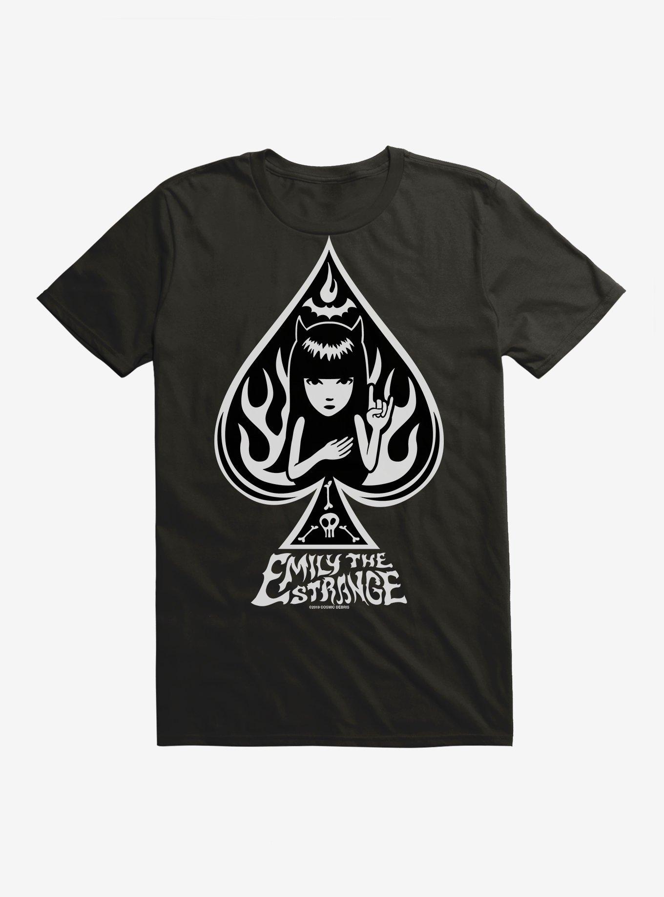 Emily The Strange Ace Of Spades Black T-Shirt, , hi-res