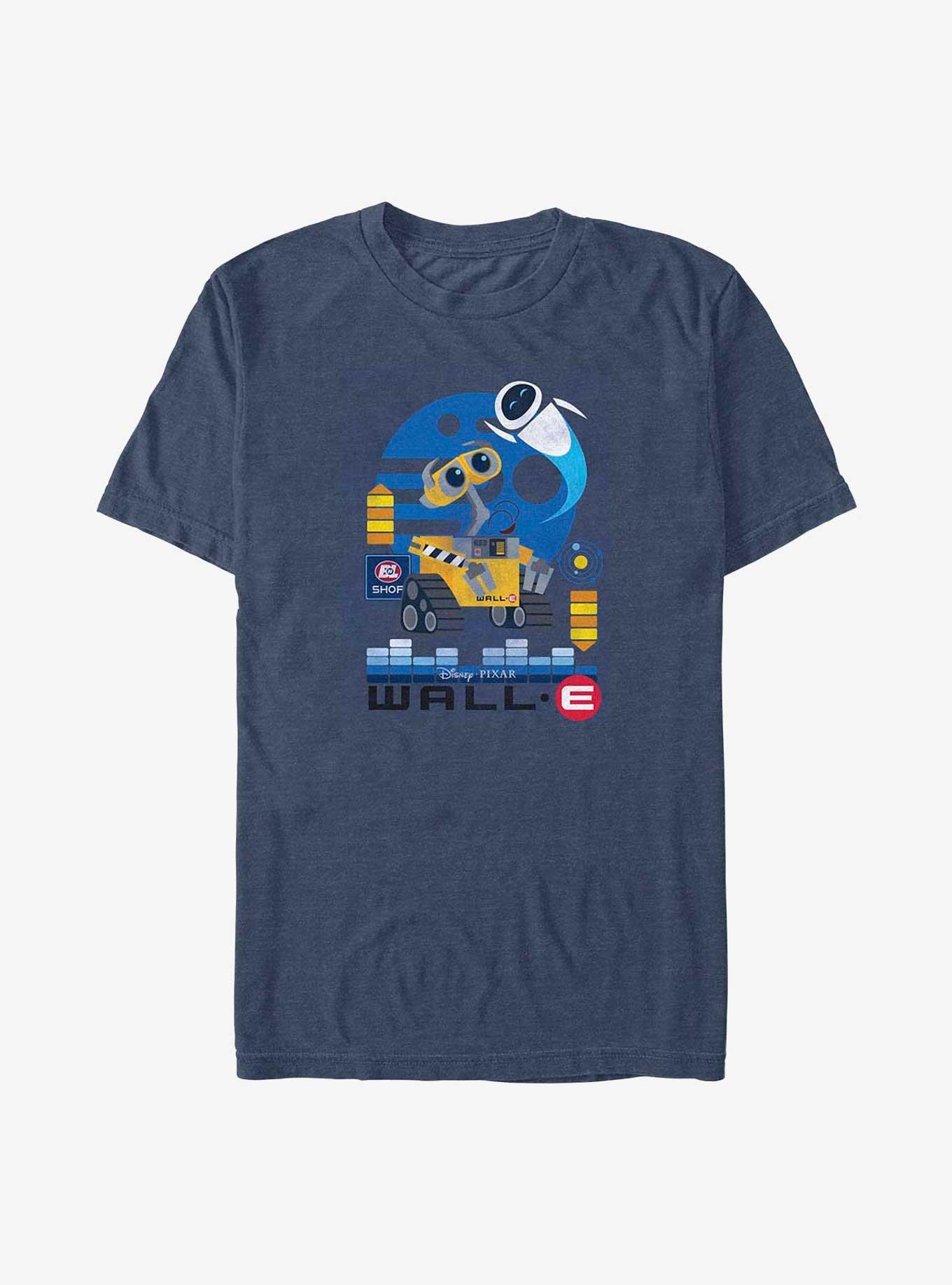 Disney Pixar WALL-E And Eve Big & Tall T-Shirt, NAVY HTR, hi-res