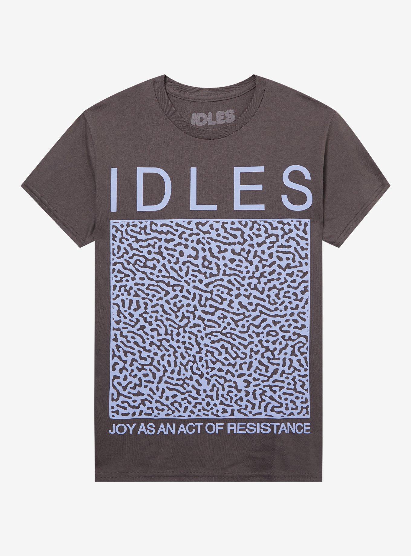 Idles Joy Act Of Resistance Boyfriend Fit Girls T-Shirt, CHARCOAL, hi-res