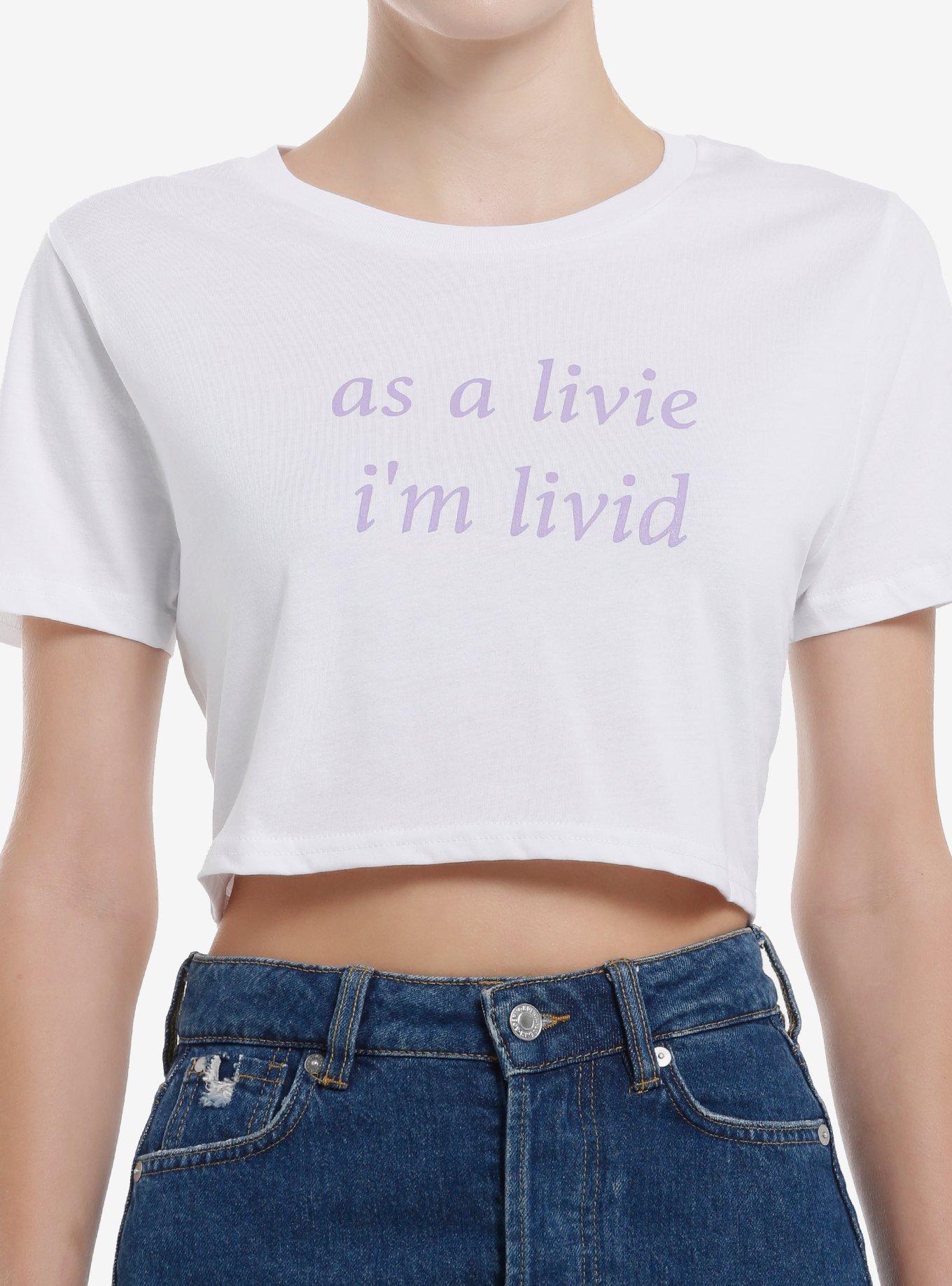 Olivia Rodrigo Livid Livie Girls Crop T-Shirt, , hi-res