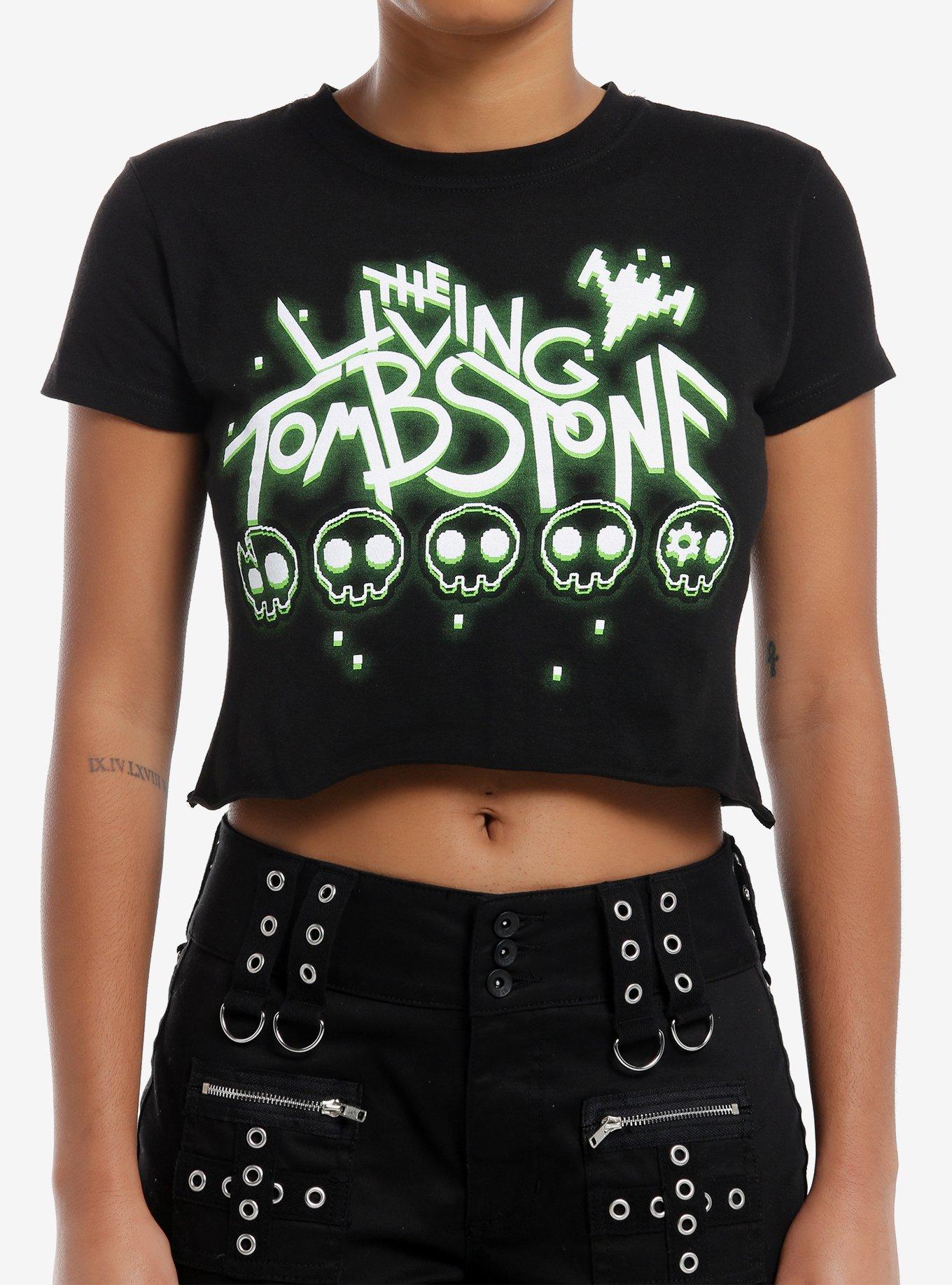 The Living Tombstone Skull Neon Logo Girls Baby T-Shirt, , hi-res