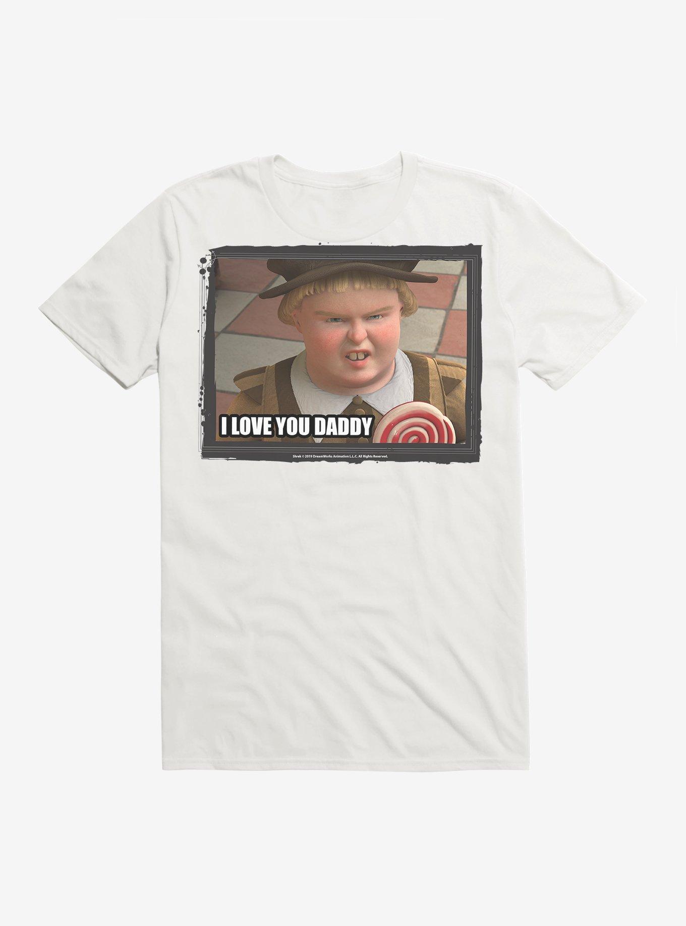Shrek Butter Pants I Love You Daddy T-Shirt, WHITE, hi-res