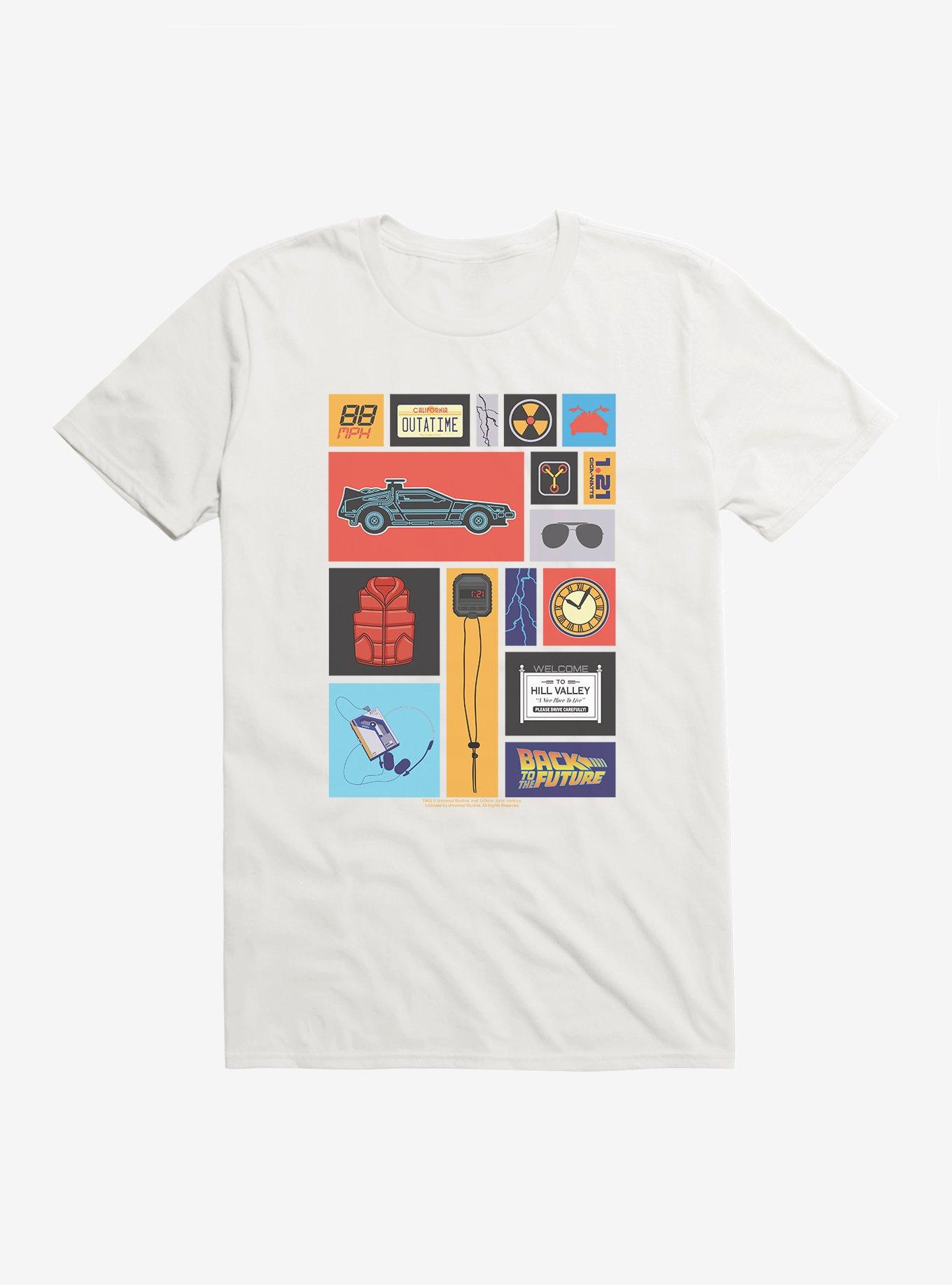 Back To The Future Collage T-Shirt, WHITE, hi-res