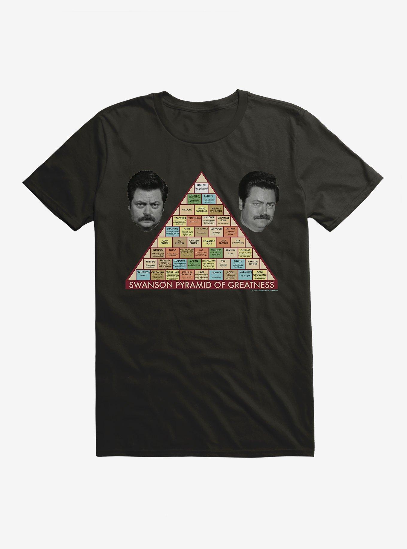 Parks And Recreation Swanson Pyramid Of Greatness T-Shirt, BLACK, hi-res