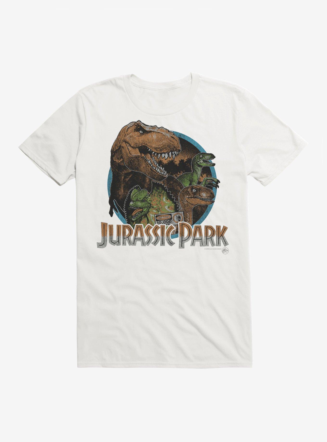 Jurassic Park Vintage Pack Circle Black T-Shirt
