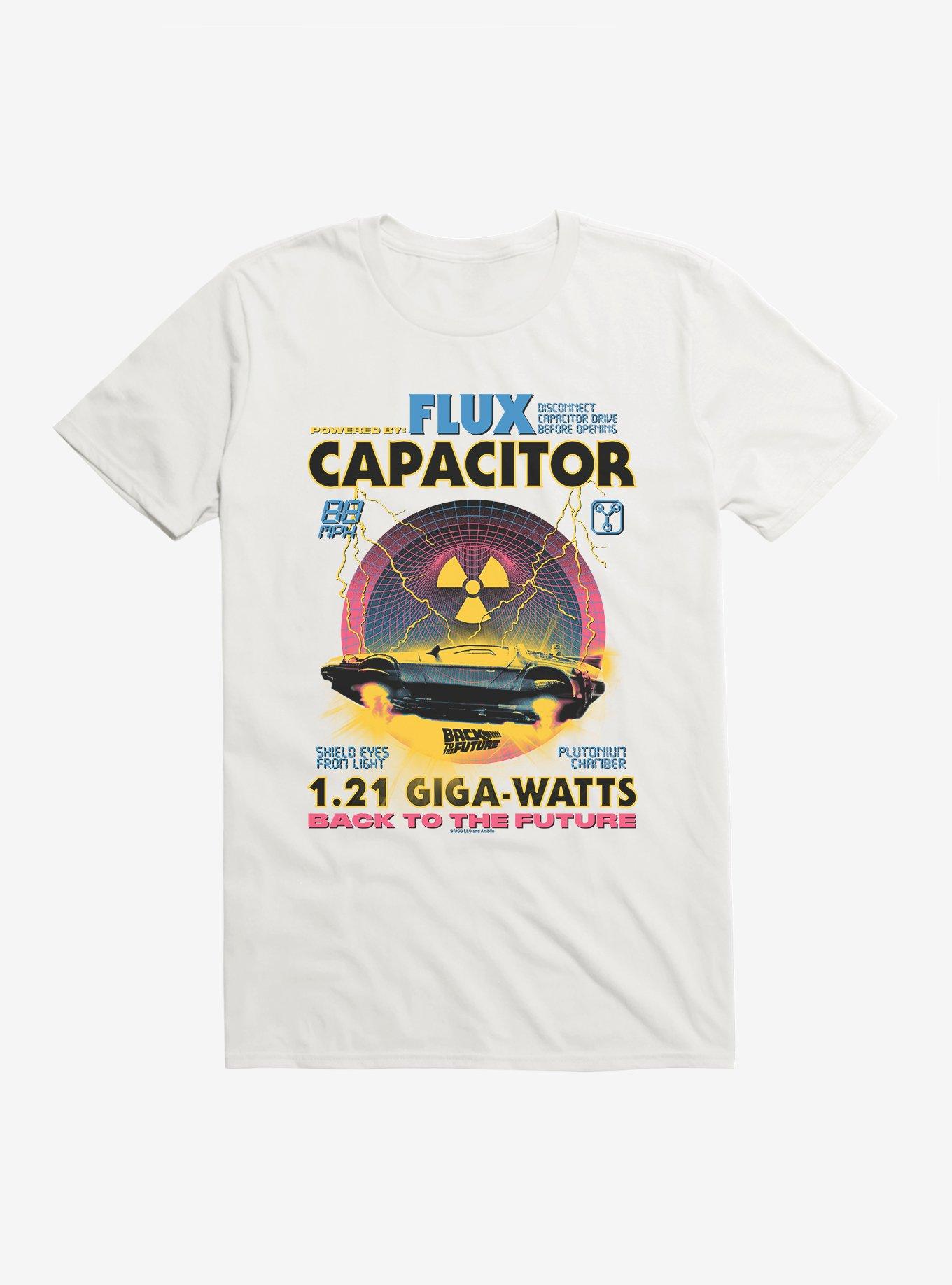 Back To The Future Powered By Flux T-shirt, WHITE, hi-res