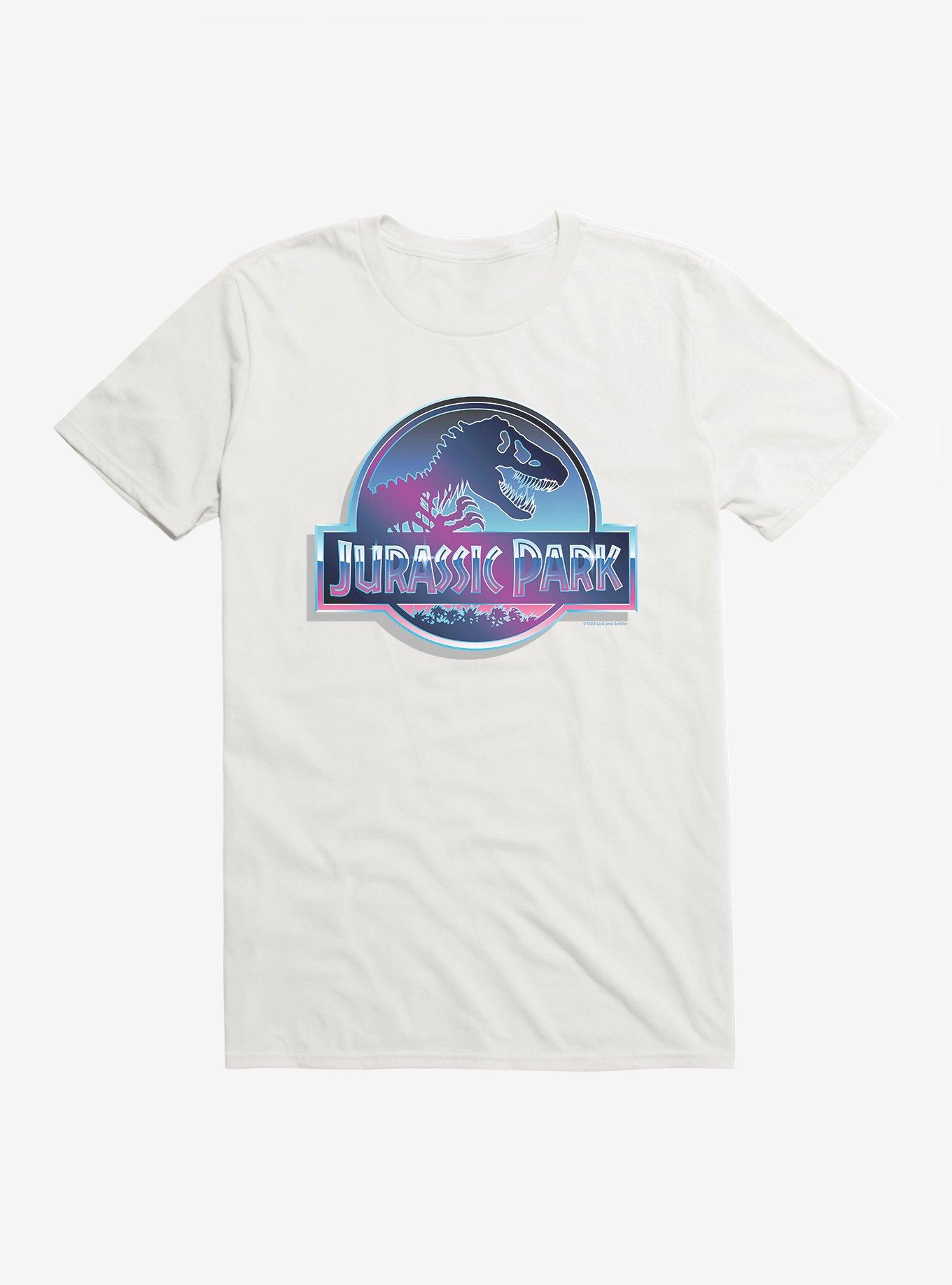 Jurassic World Metal Logo T-Shirt, WHITE, hi-res