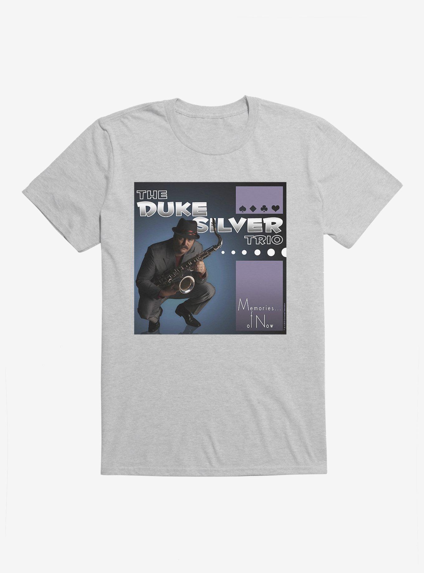 Parks And Recreation The Duke Silver Trio CD T-Shirt, HEATHER GREY, hi-res