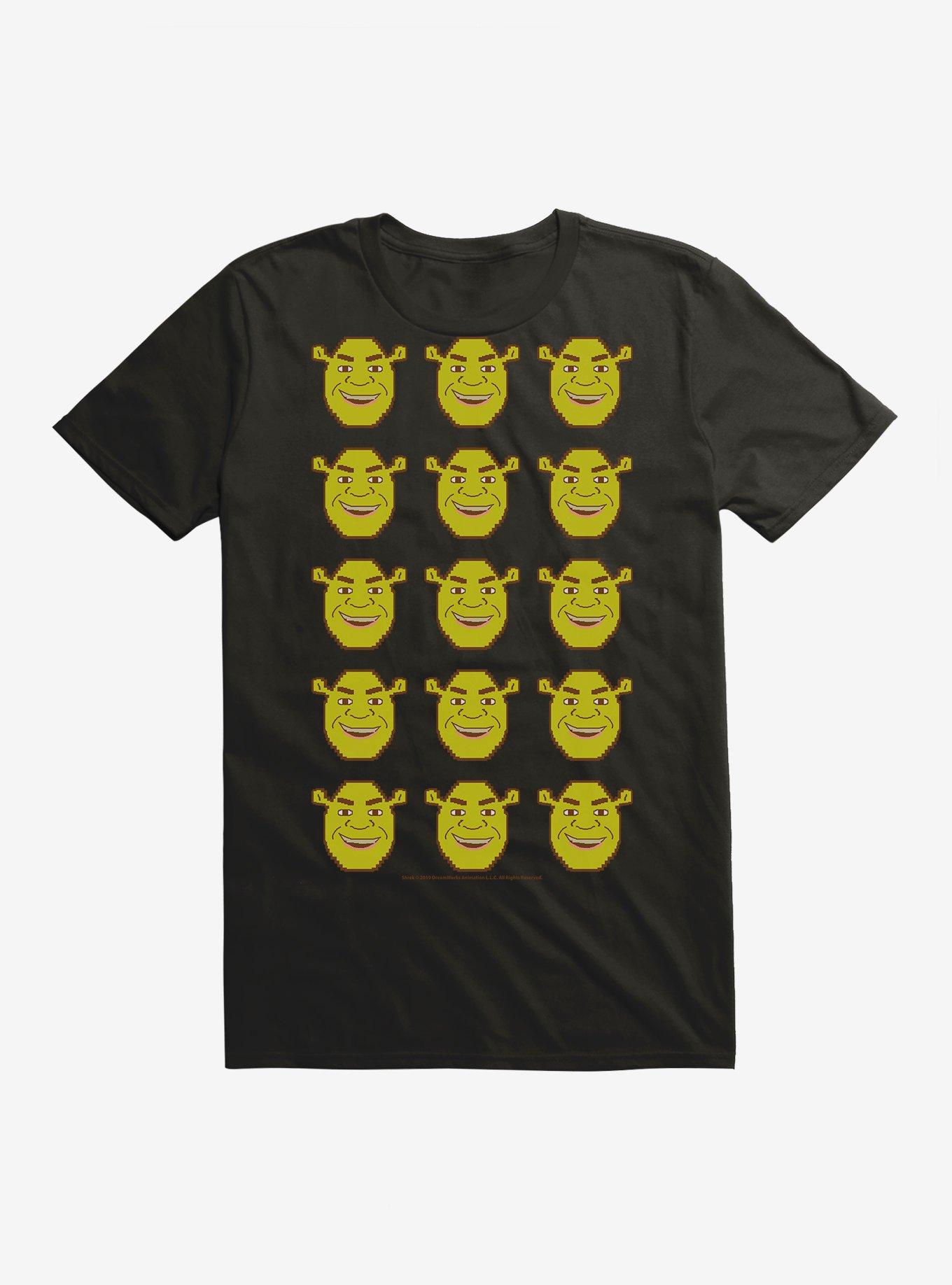Shrek Happy Shrek Faces T-Shirt, BLACK, hi-res