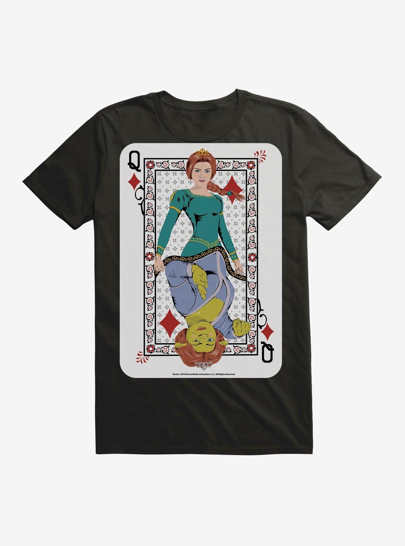 Shrek Fiona Queen Card T-Shirt, BLACK, hi-res