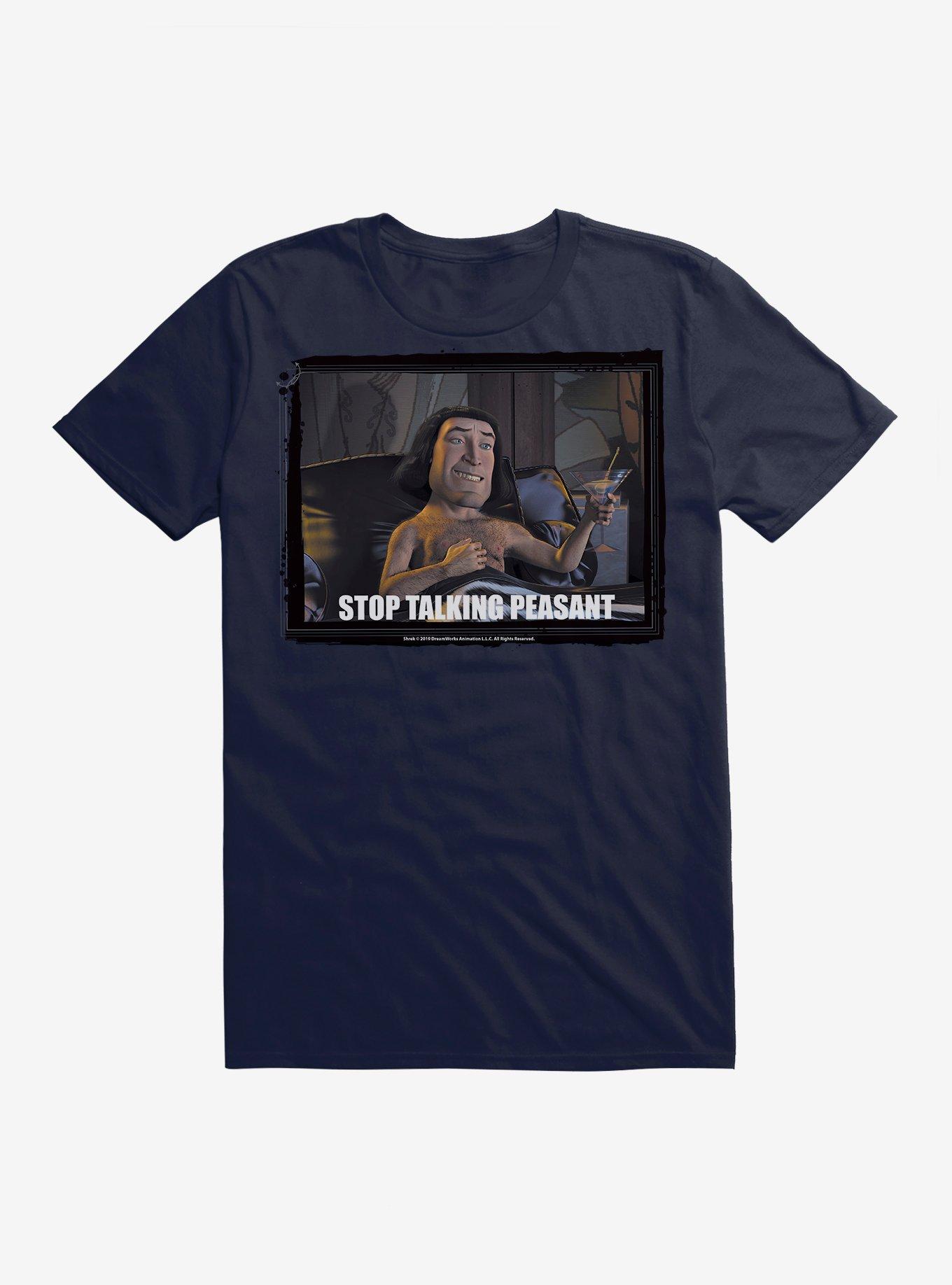 Shrek Farquaad Stop Talking Peasant T-Shirt, NAVY, hi-res