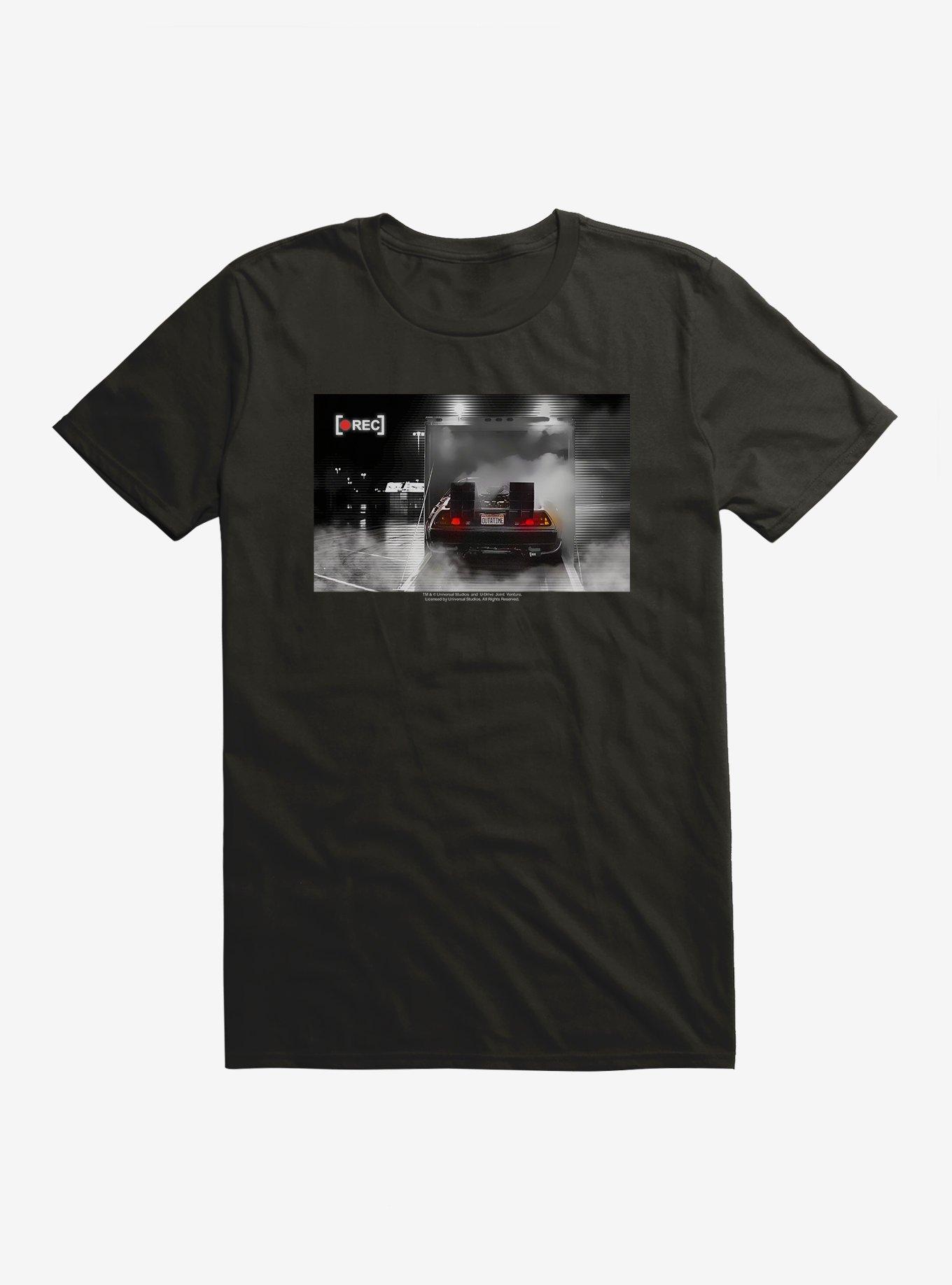 Back To The Future Video Record T-Shirt, BLACK, hi-res