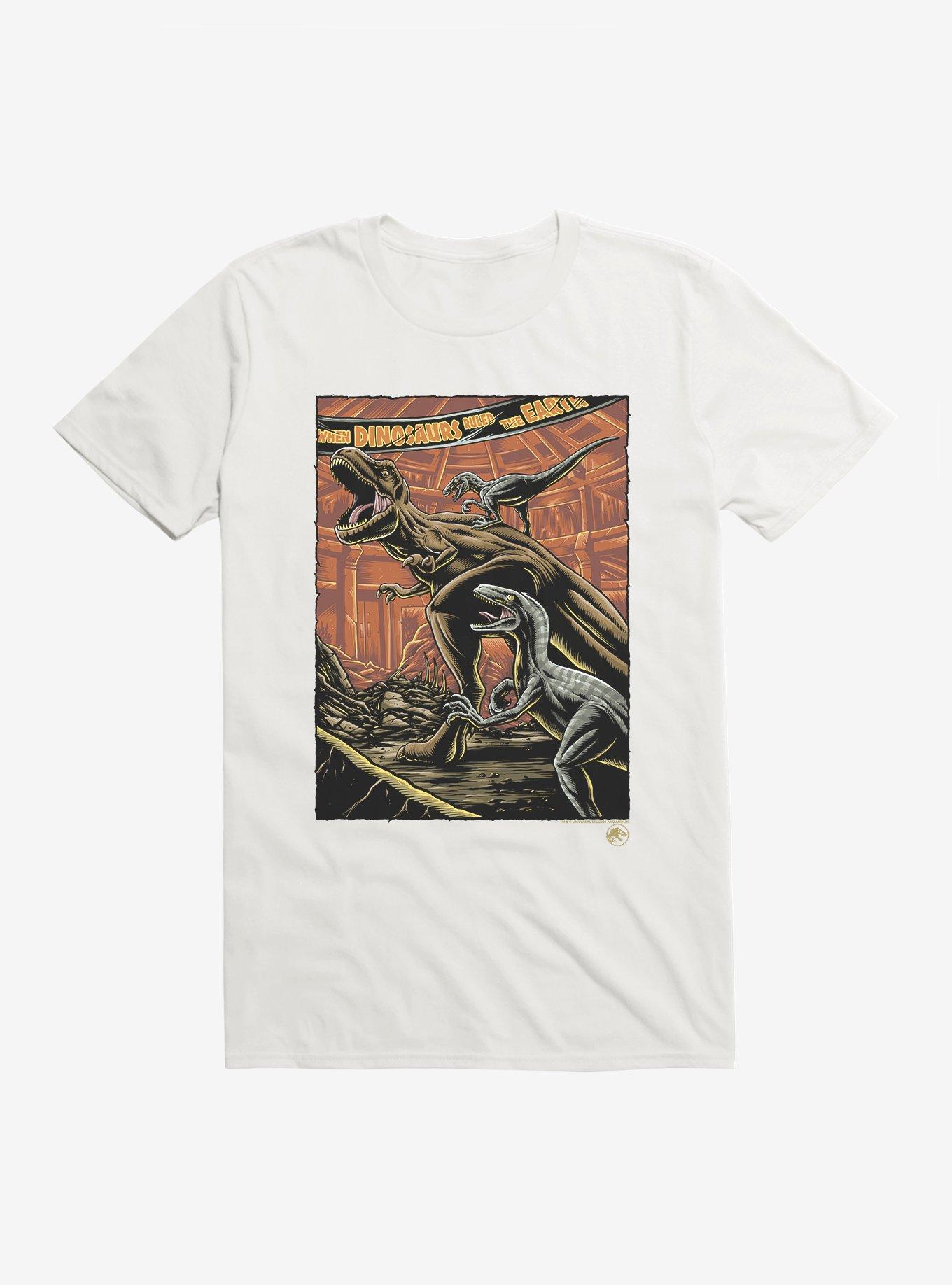 Jurassic World When Dinosaurs Ruled The Earth T-Shirt, WHITE, hi-res
