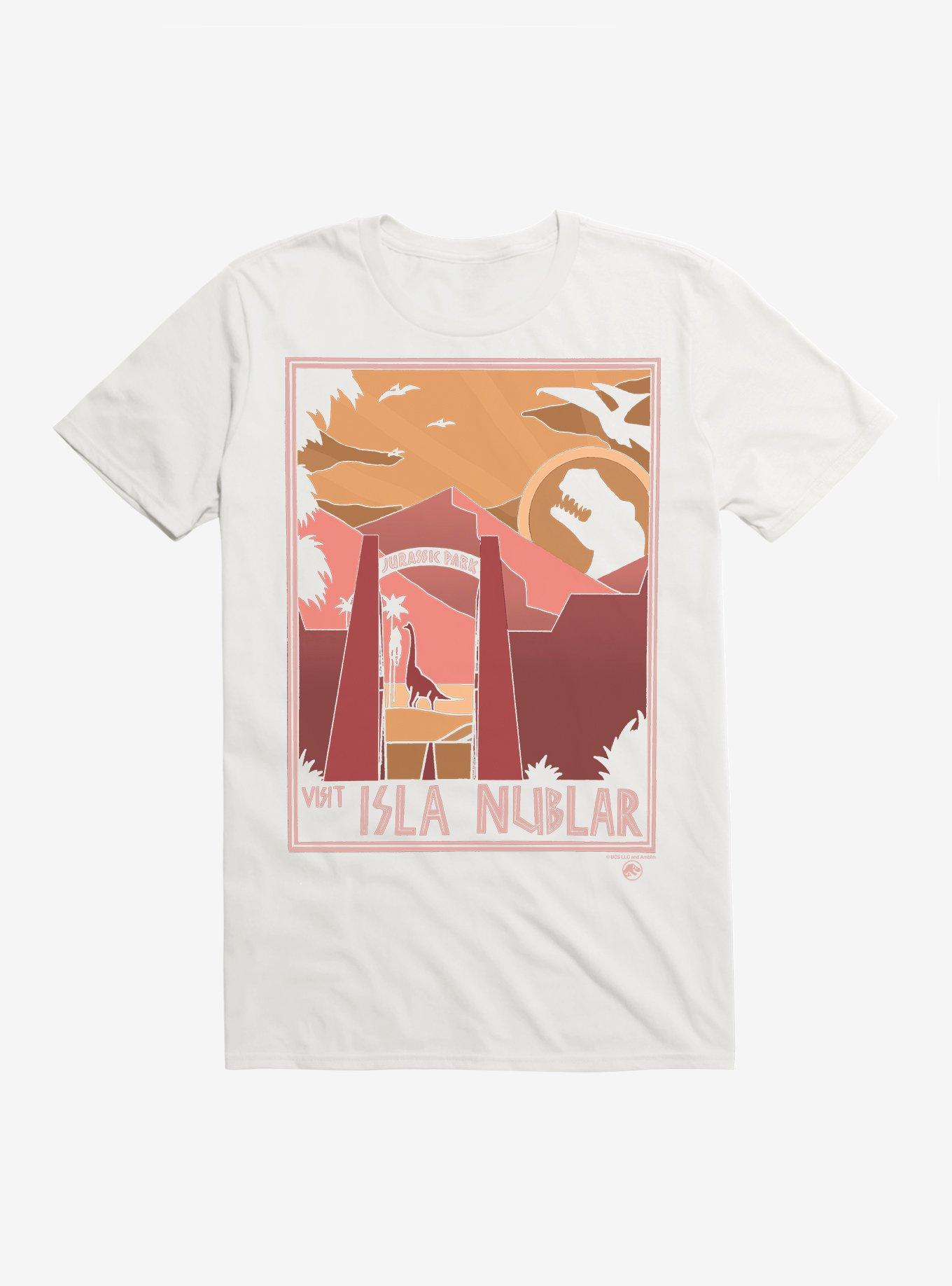 Jurassic Park Isla Nublar Black T-Shirt, WHITE, hi-res