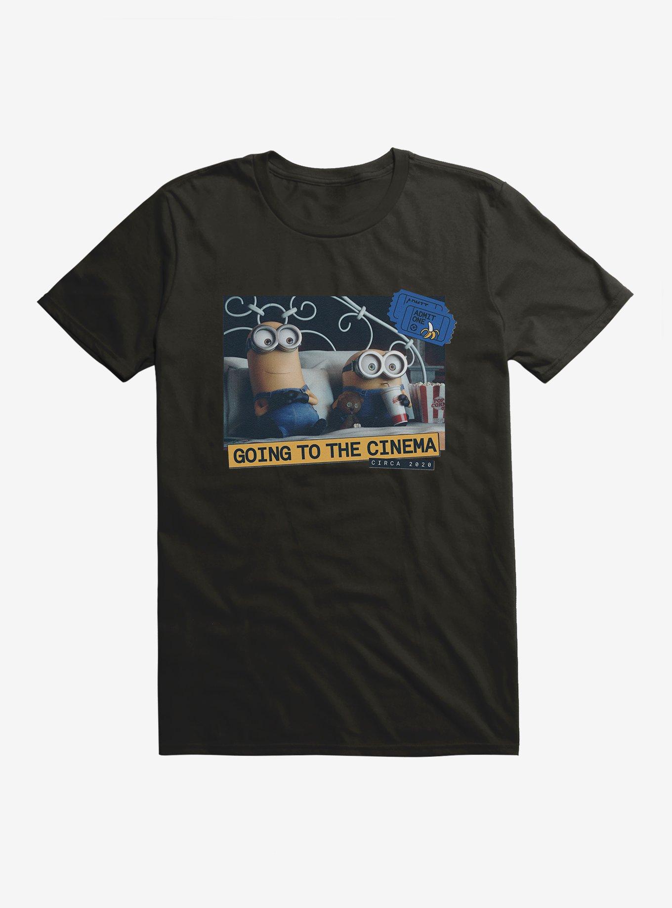 Minions Going To The Cinema Circa 2020 T-Shirt, BLACK, hi-res
