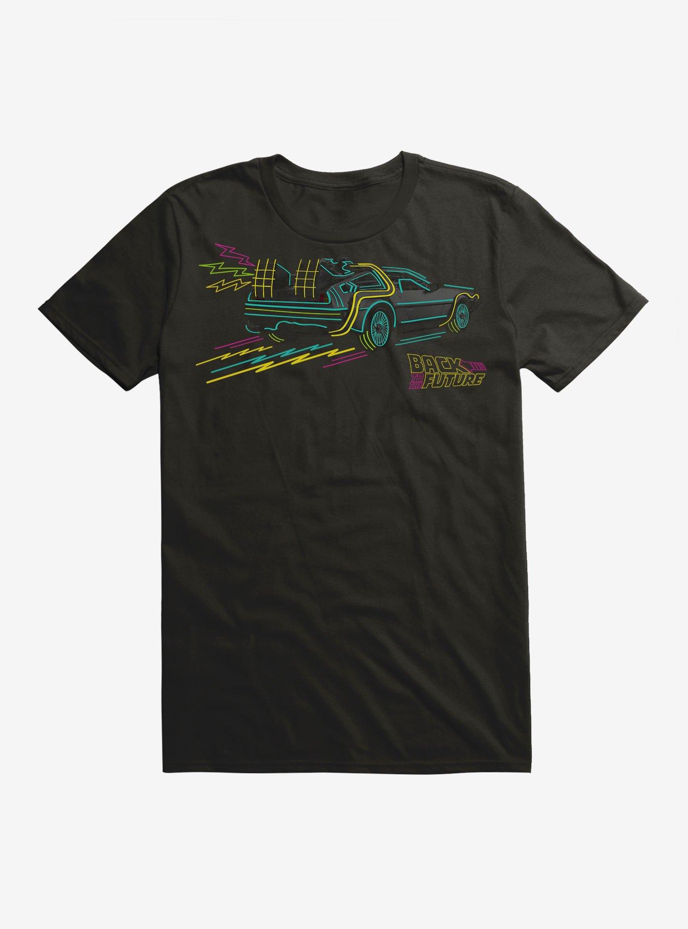 Back To The Future Neon DeLorean Go T-Shirt, , hi-res