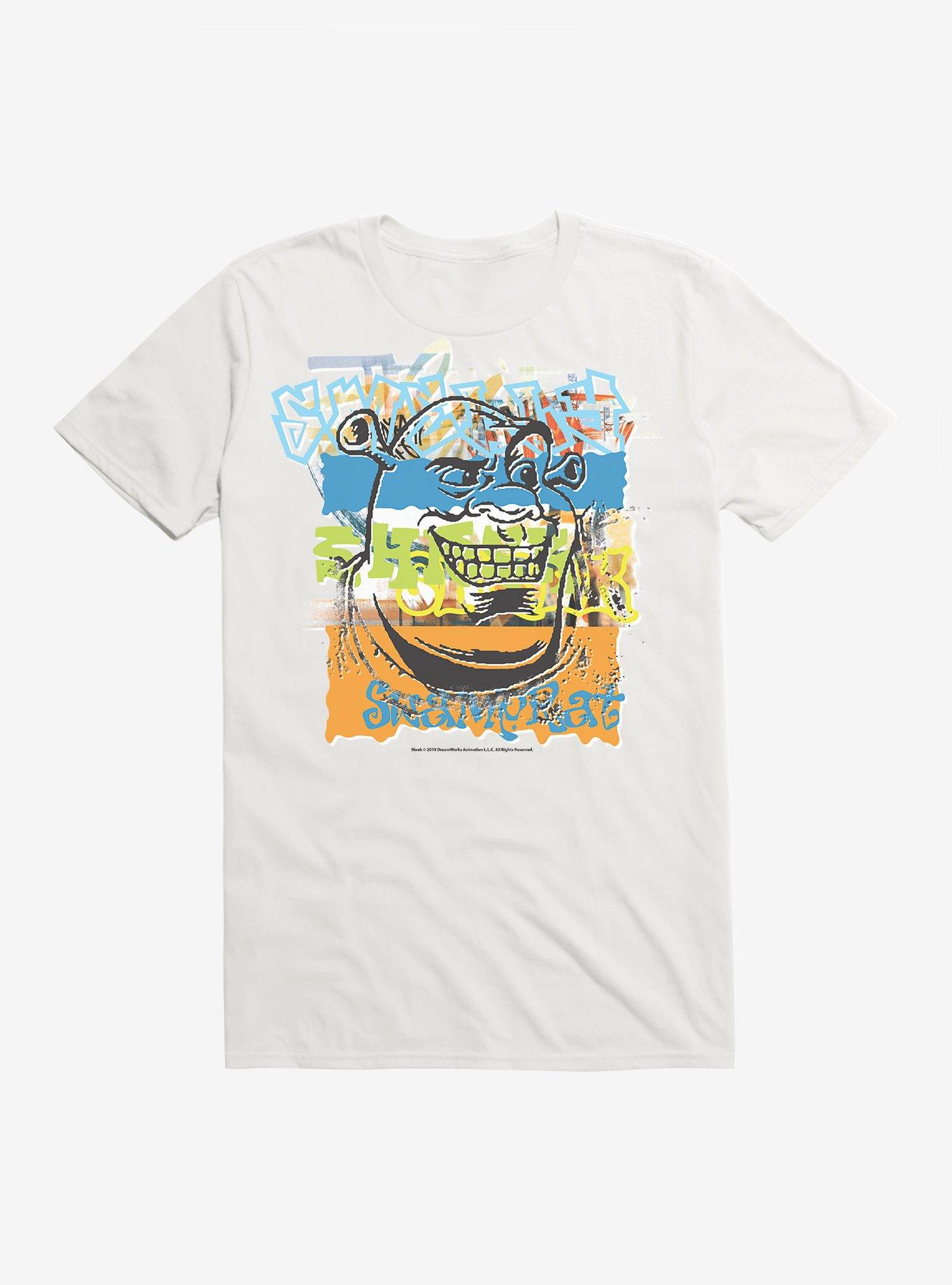 Shrek Shrek Grafitti Art T-Shirt, WHITE, hi-res