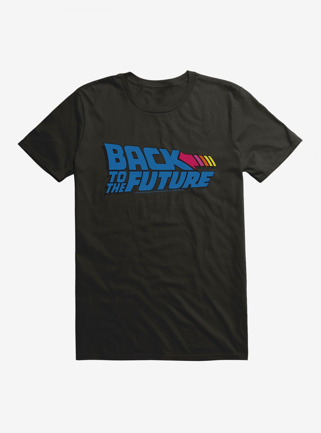 Back To The Future Bold Script T-Shirt, BLACK, hi-res