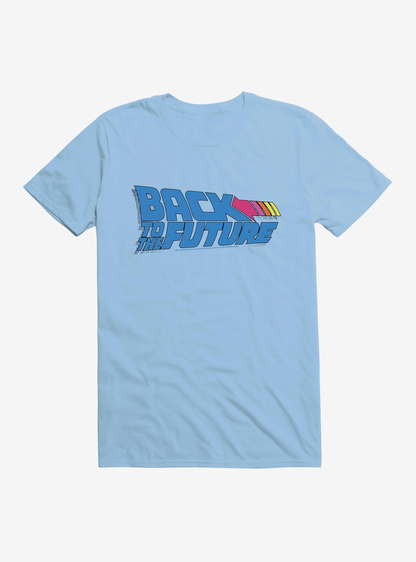 Back To The Future Bold Script T-Shirt, LIGHT BLUE, hi-res