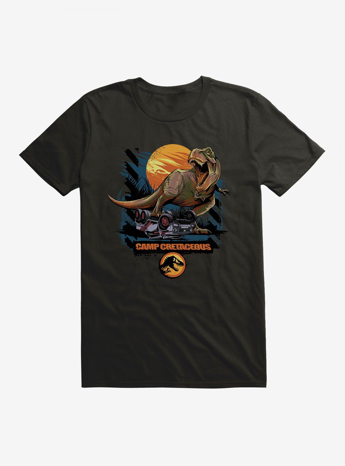 Jurassic World: Camp Cretaceous T-Rex Crush Jeep T-Shirt, BLACK, hi-res
