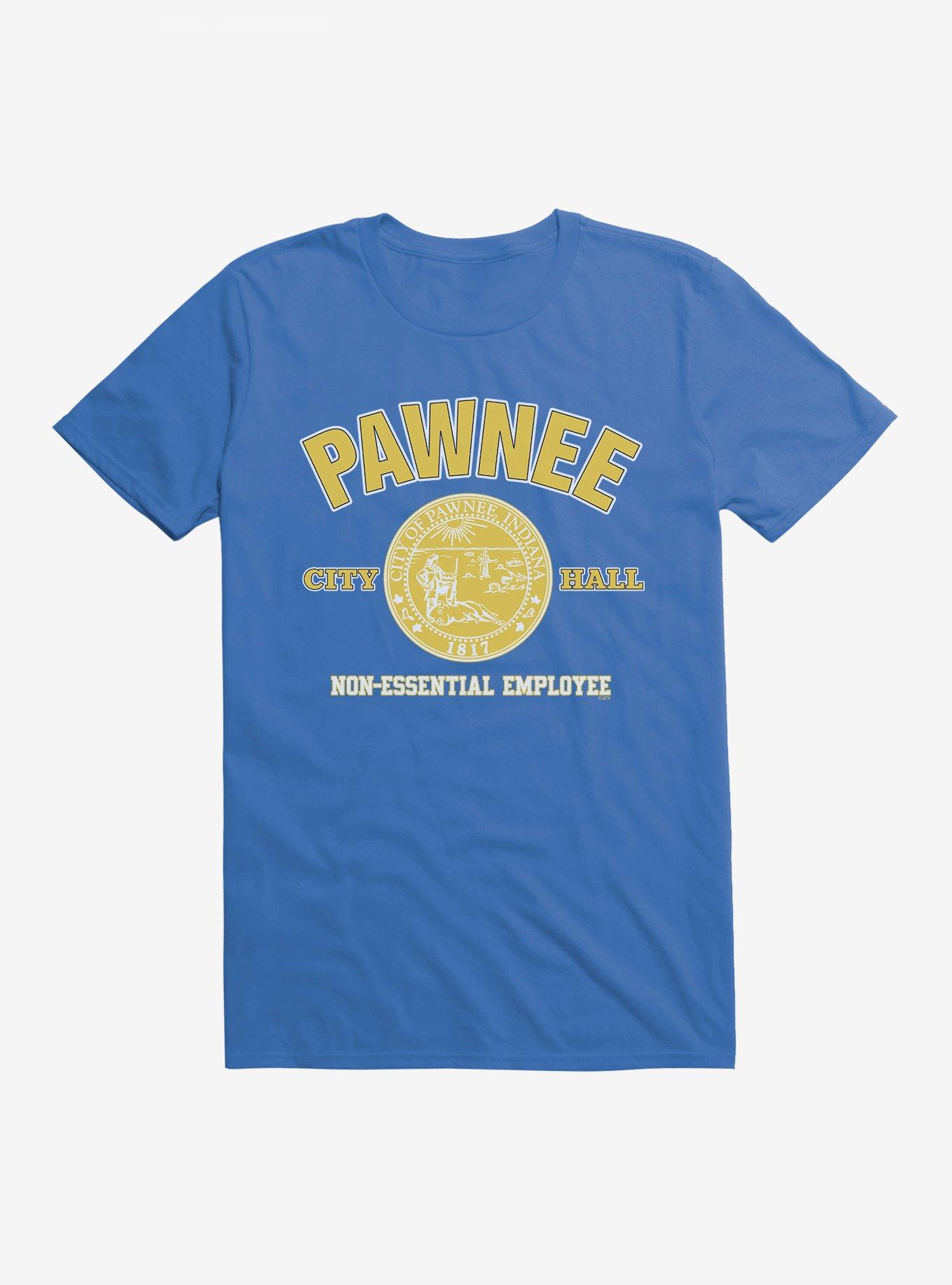 Parks And Recreation Pawnee Non-Essential Employee T-Shirt, ROYAL BLUE, hi-res