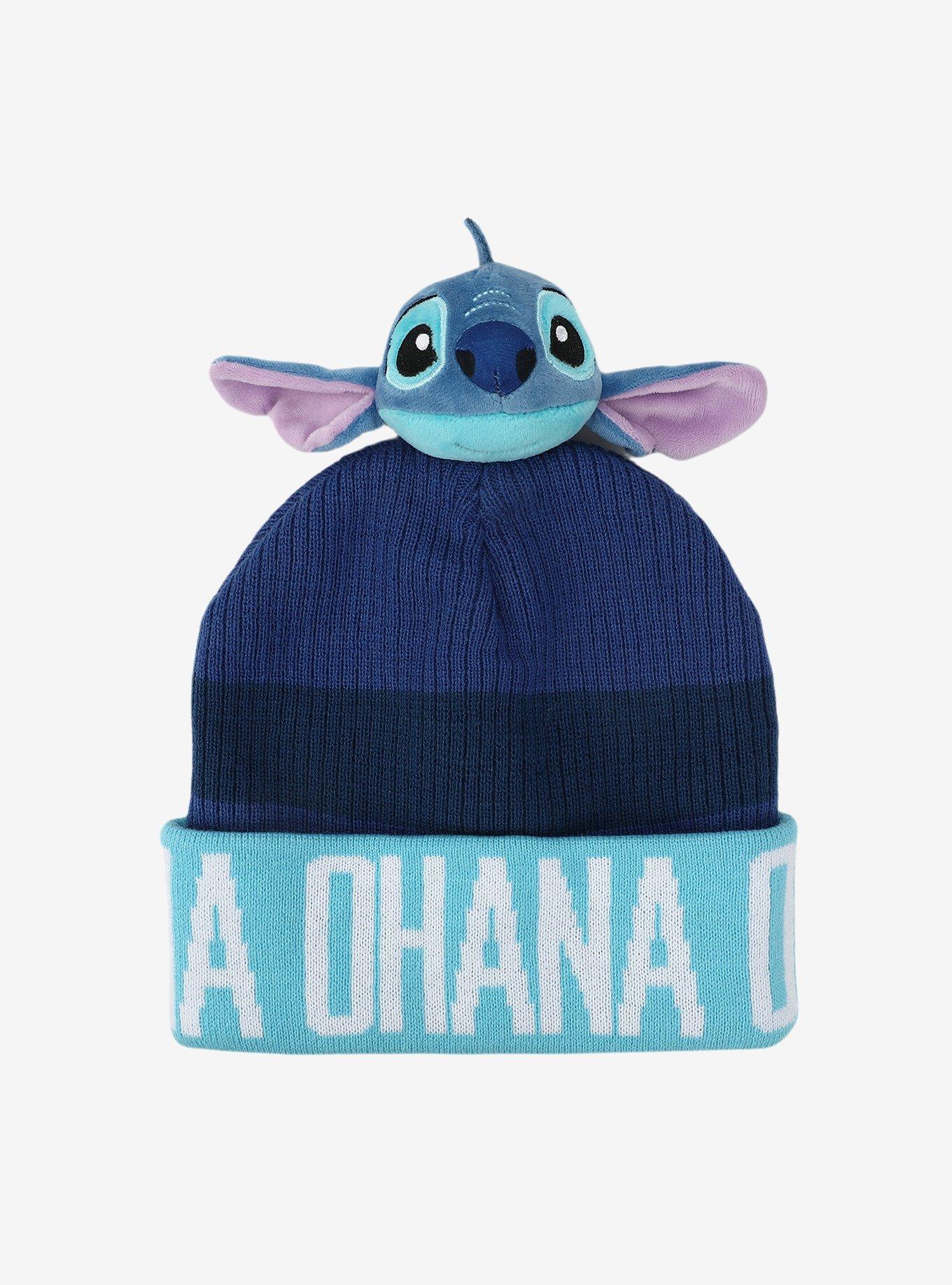 Disney Stitch Ohana Plush Pom Beanie, , hi-res