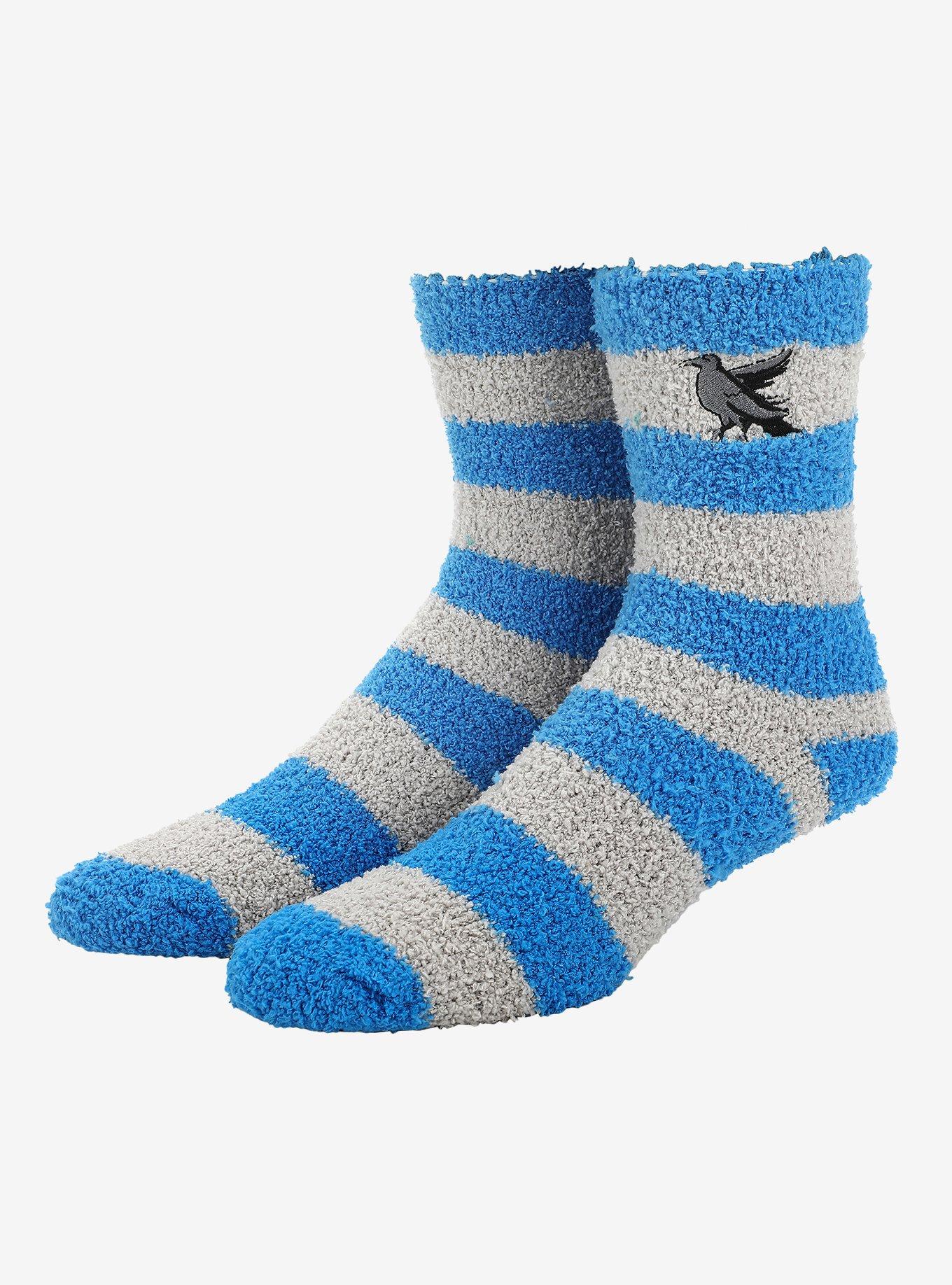 Harry Potter Ravenclaw Stripe Fuzzy Socks, , hi-res