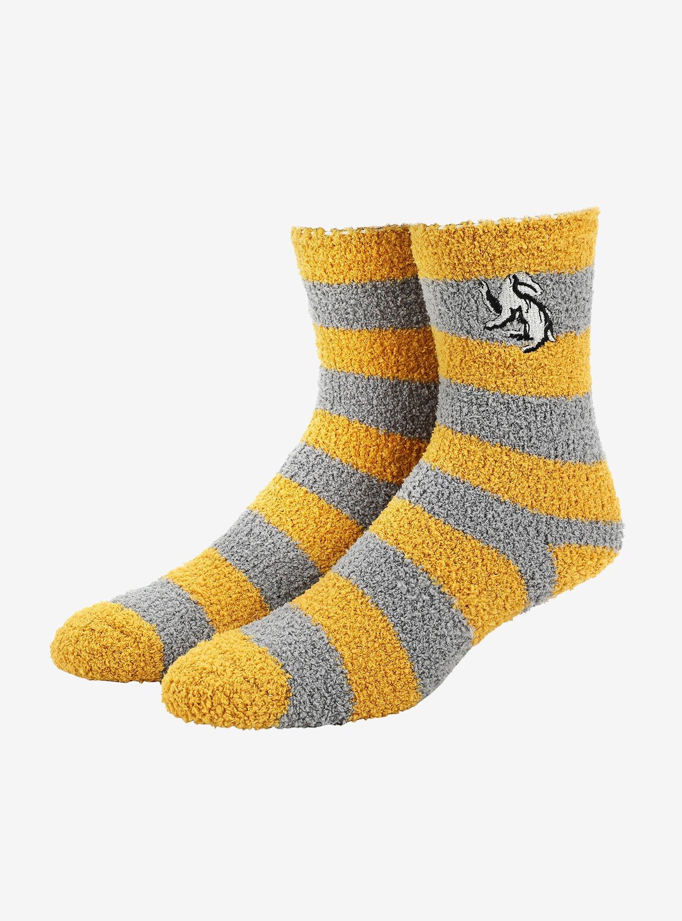 Harry Potter Hufflepuff Stripe Fuzzy Socks