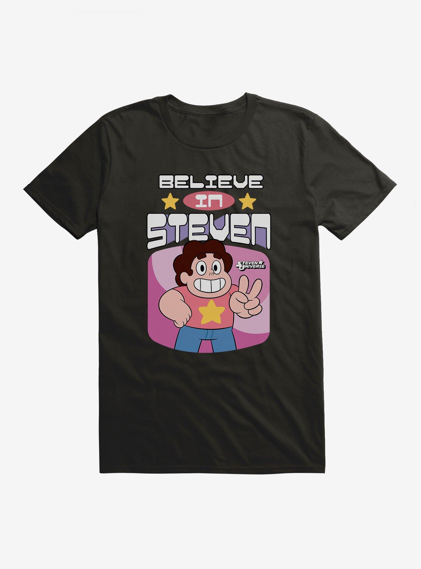 Steven Universe Believe In Steven T-Shirt, BLACK, hi-res