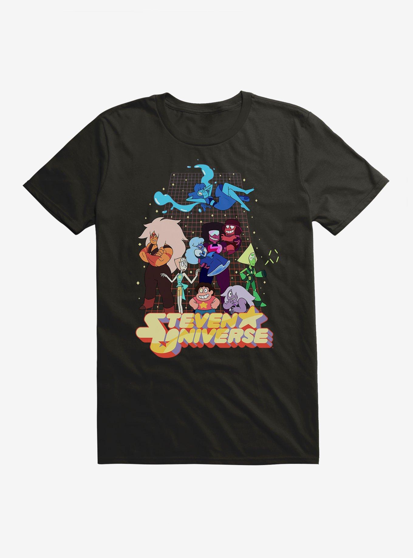 Steven Universe Character Grid T-Shirt, BLACK, hi-res