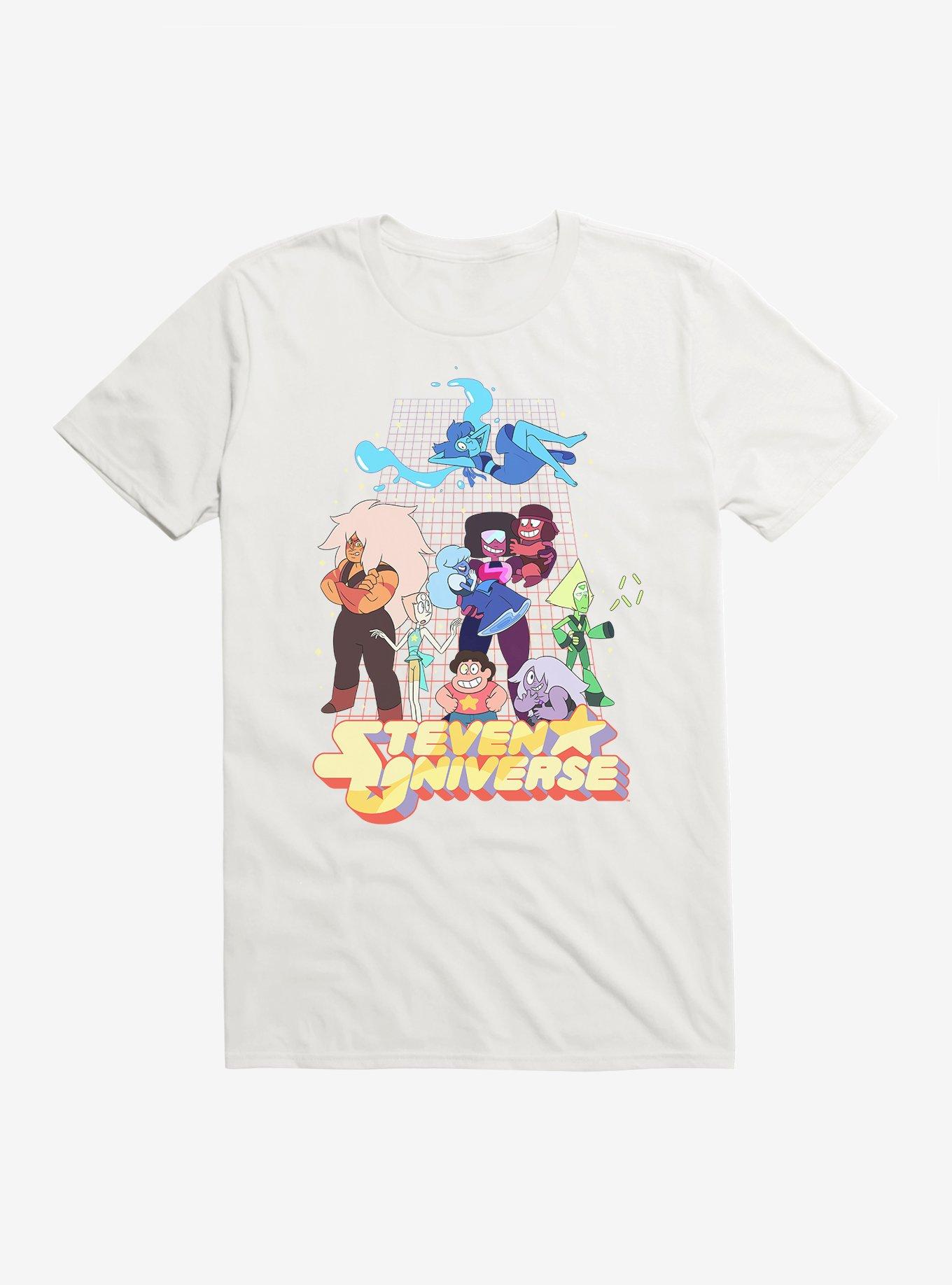 Steven Universe Character Grid T-Shirt, WHITE, hi-res