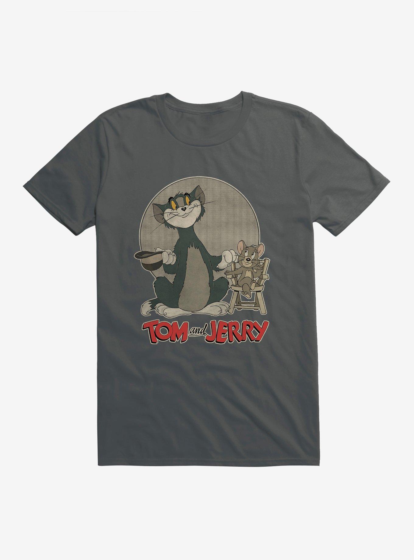 Tom And Jerry Retro Up To No Good T-Shirt, CHARCOAL, hi-res