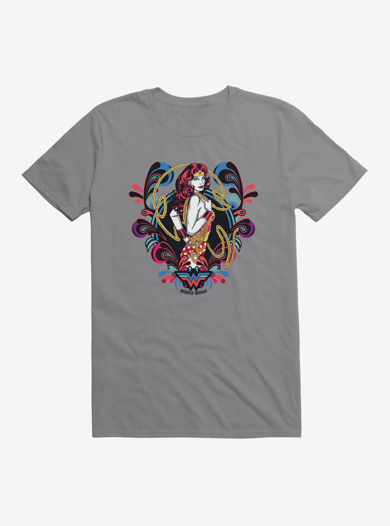 DC Comics Wonder Woman Paisley T-Shirt, STORM GREY, hi-res