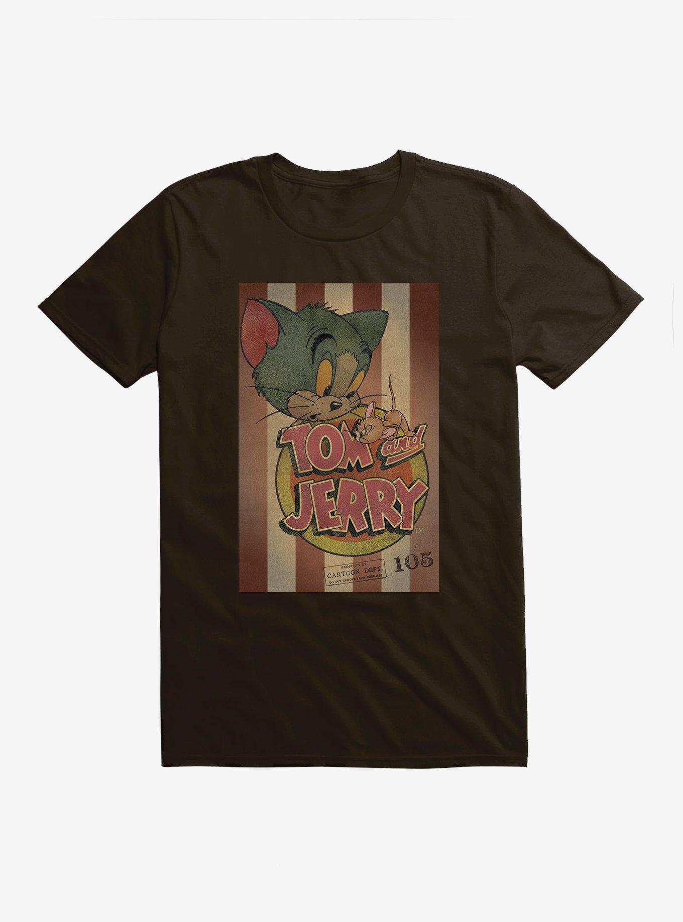 Tom And Jerry Stripes T-Shirt, DARK CHOCOLATE, hi-res