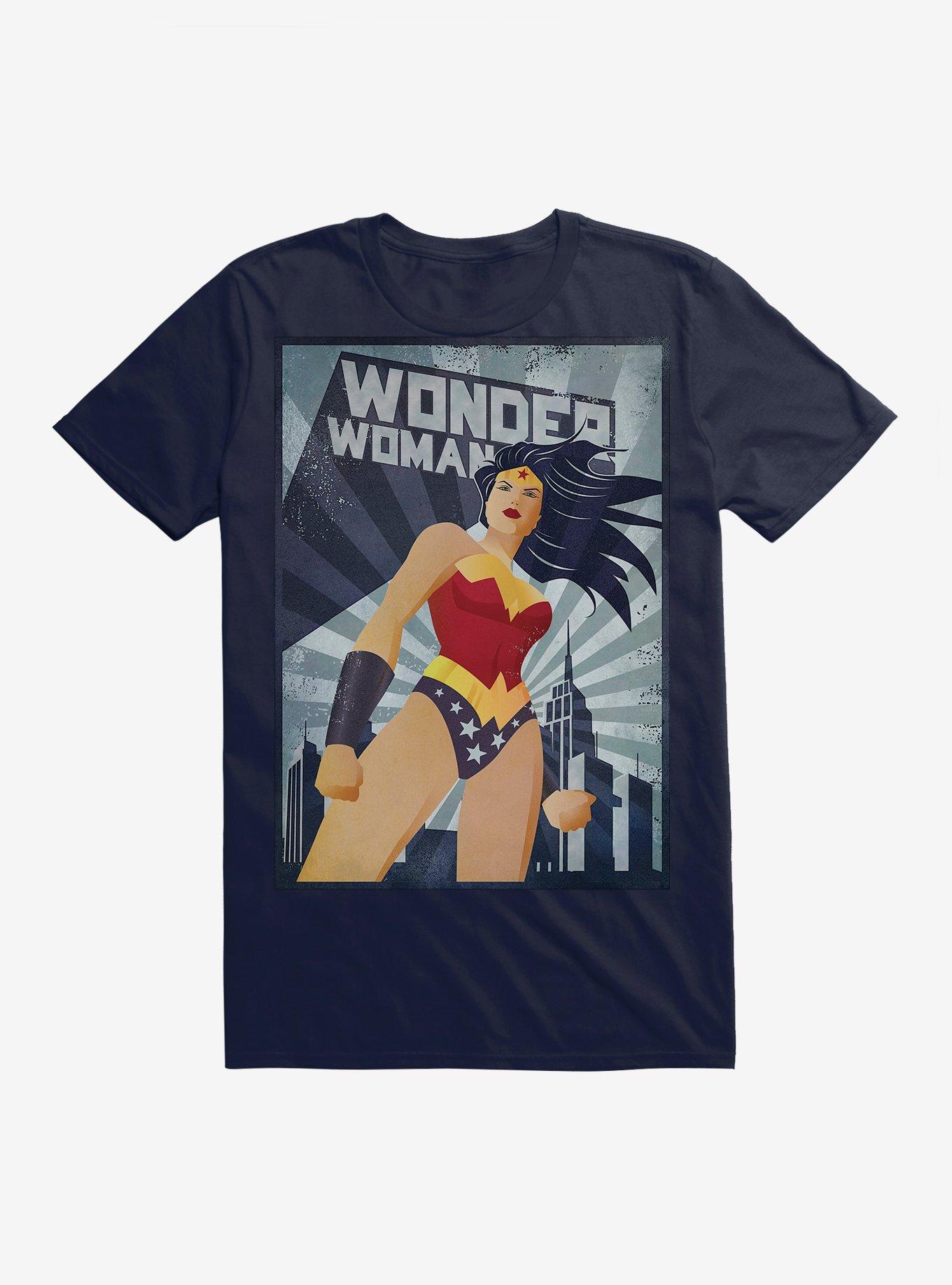 DC Comics Wonder Woman Cartoon Poster T-Shirt, , hi-res