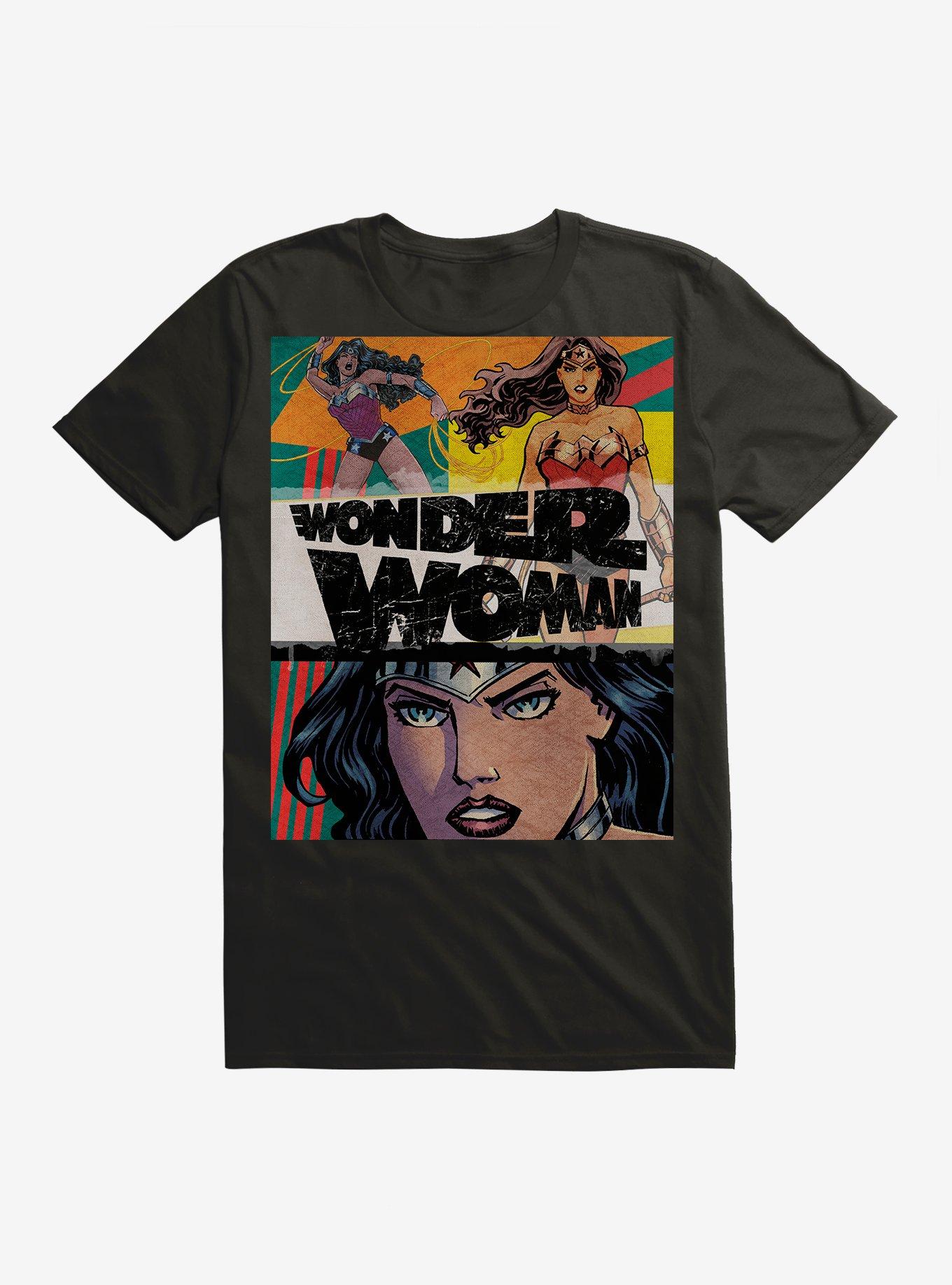 DC Comics Wonder Woman Comic Art T-Shirt, BLACK, hi-res