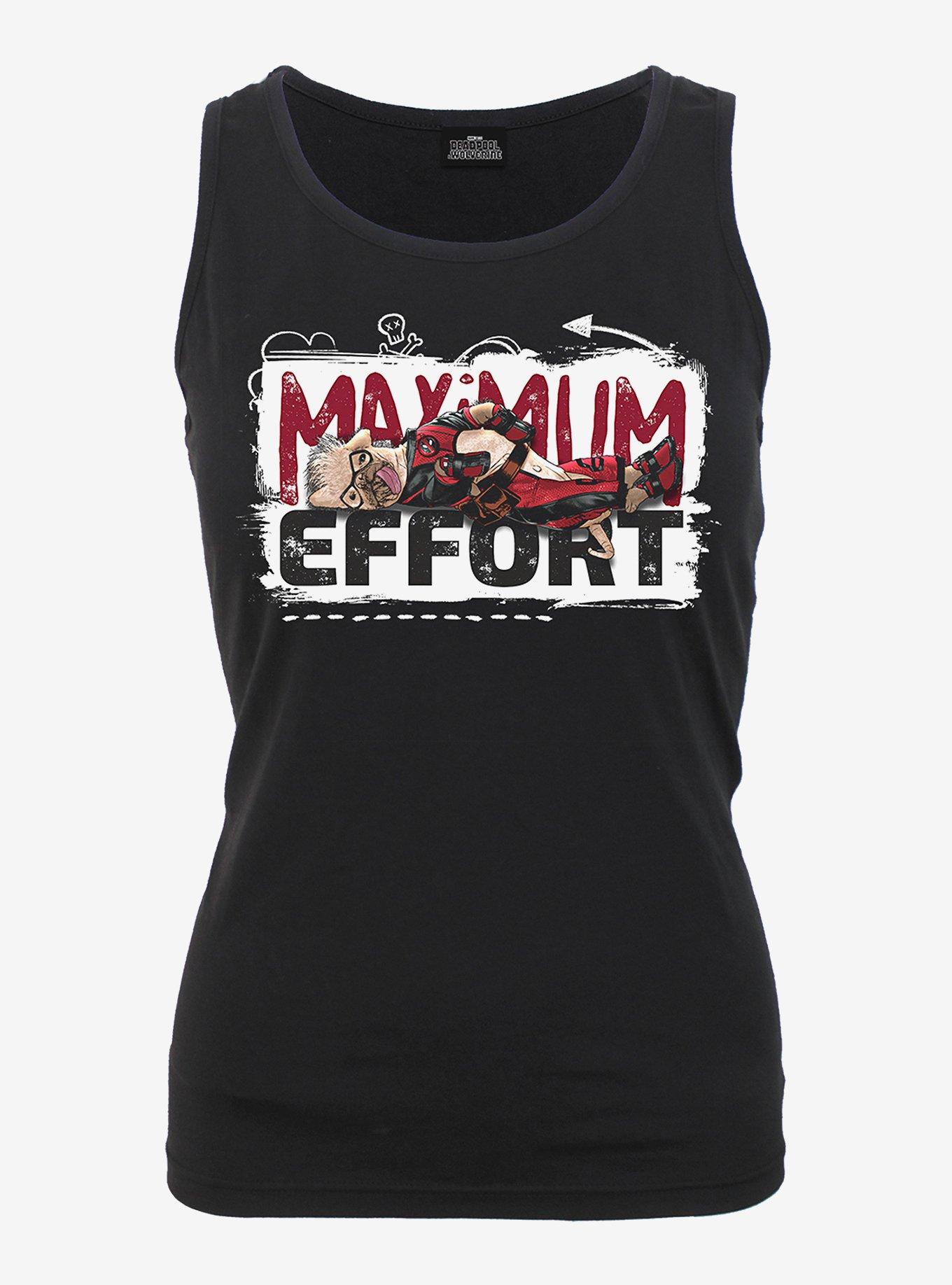 Deadpool Maximum Effort Razor Back Top, BLACK, hi-res